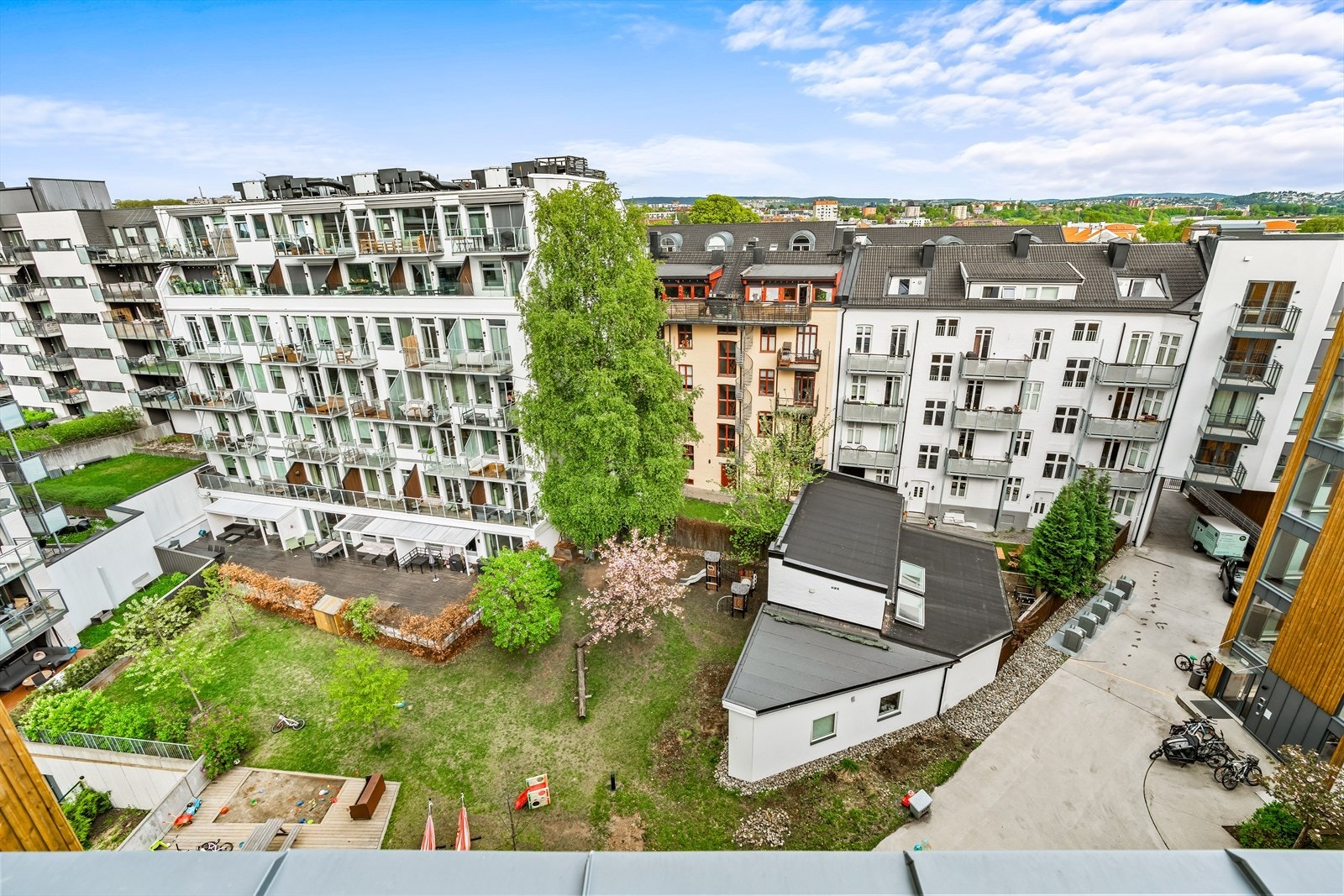 Utsyn fra takterrassen. Galleribilde