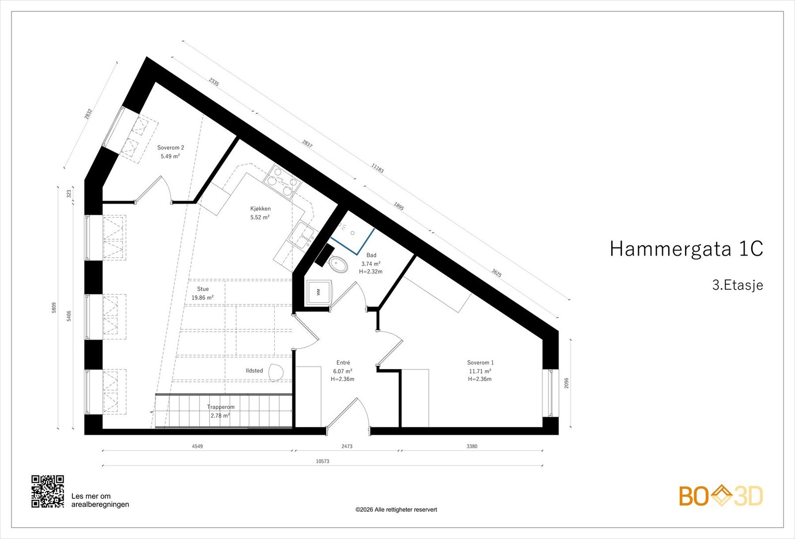 Før vi blar videre ser vi nærmere på boligens planskisse, slik at du får orientert deg litt. Dette er hovedetasjen. Galleribilde