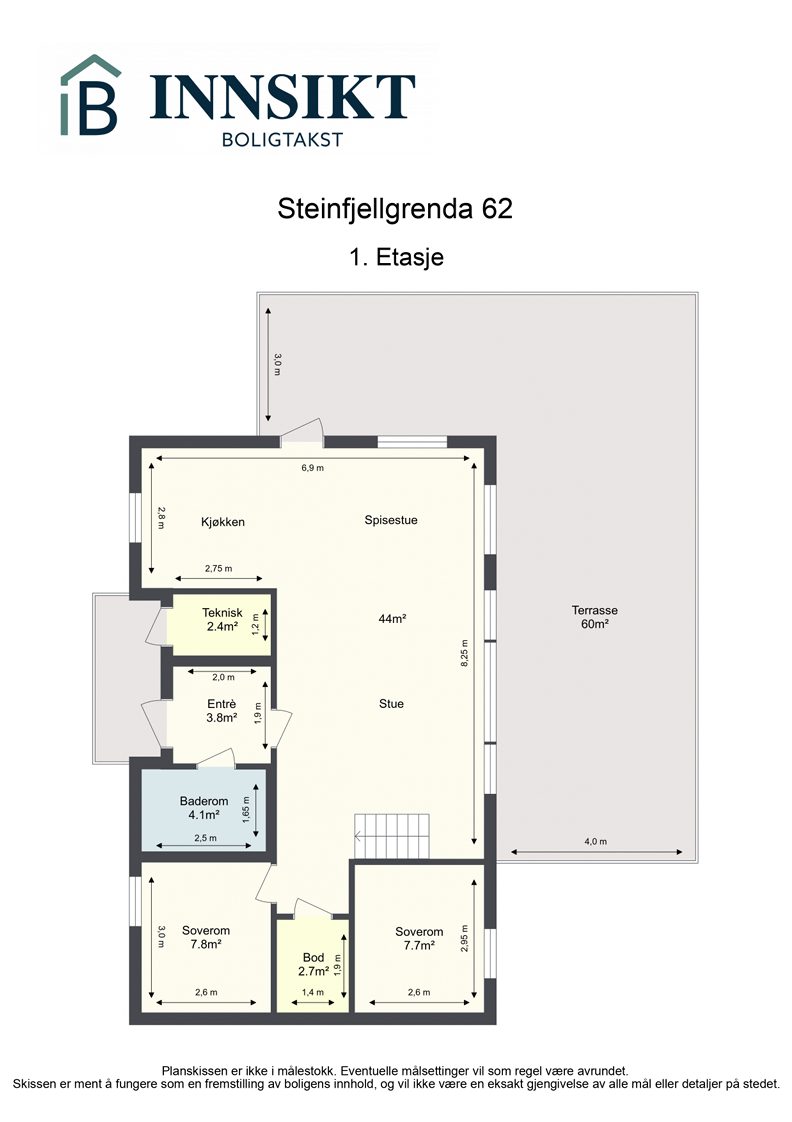 Planskisse 1. etasje Galleribilde