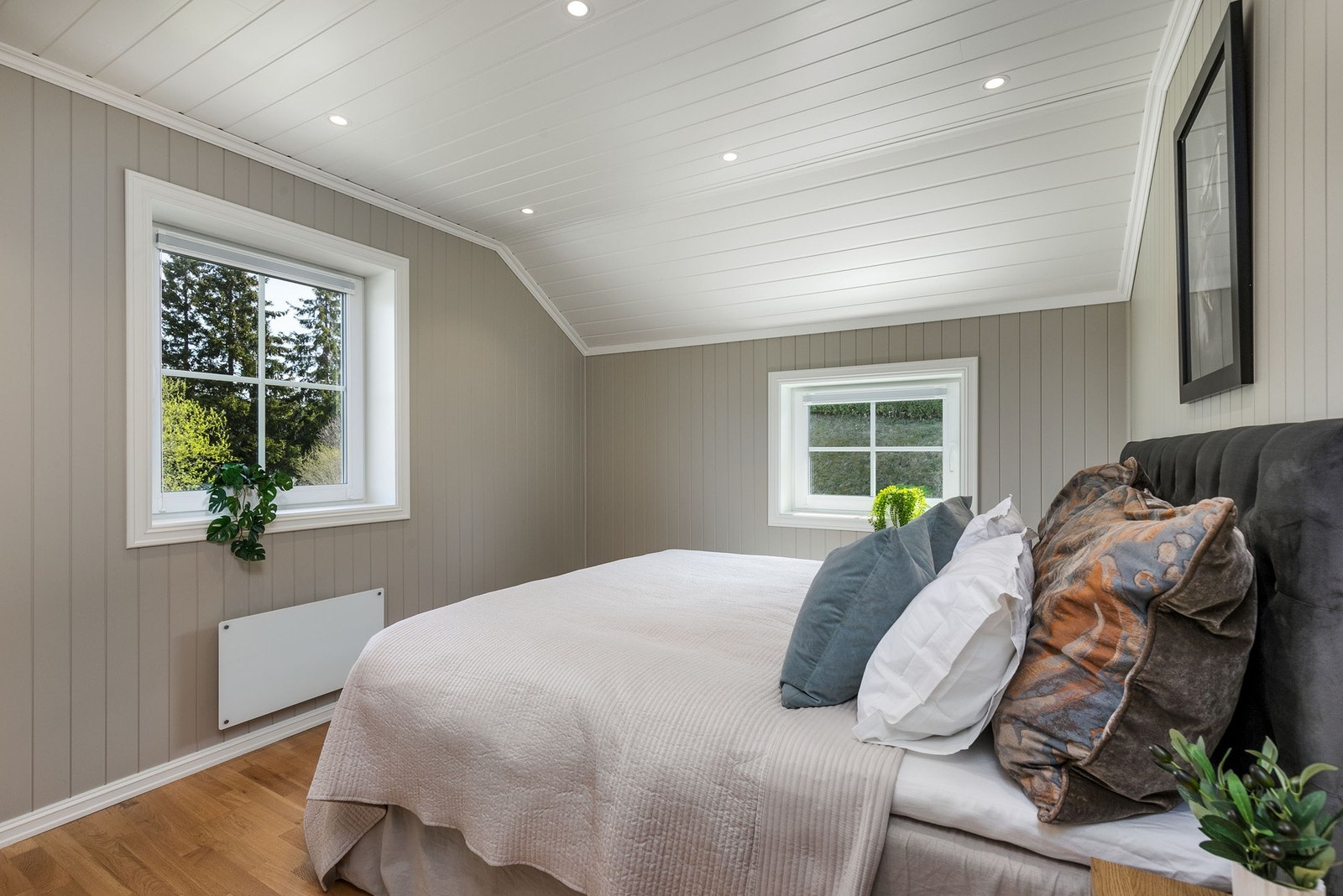 Soverom med integrerte downlights og godt lys. Galleribilde