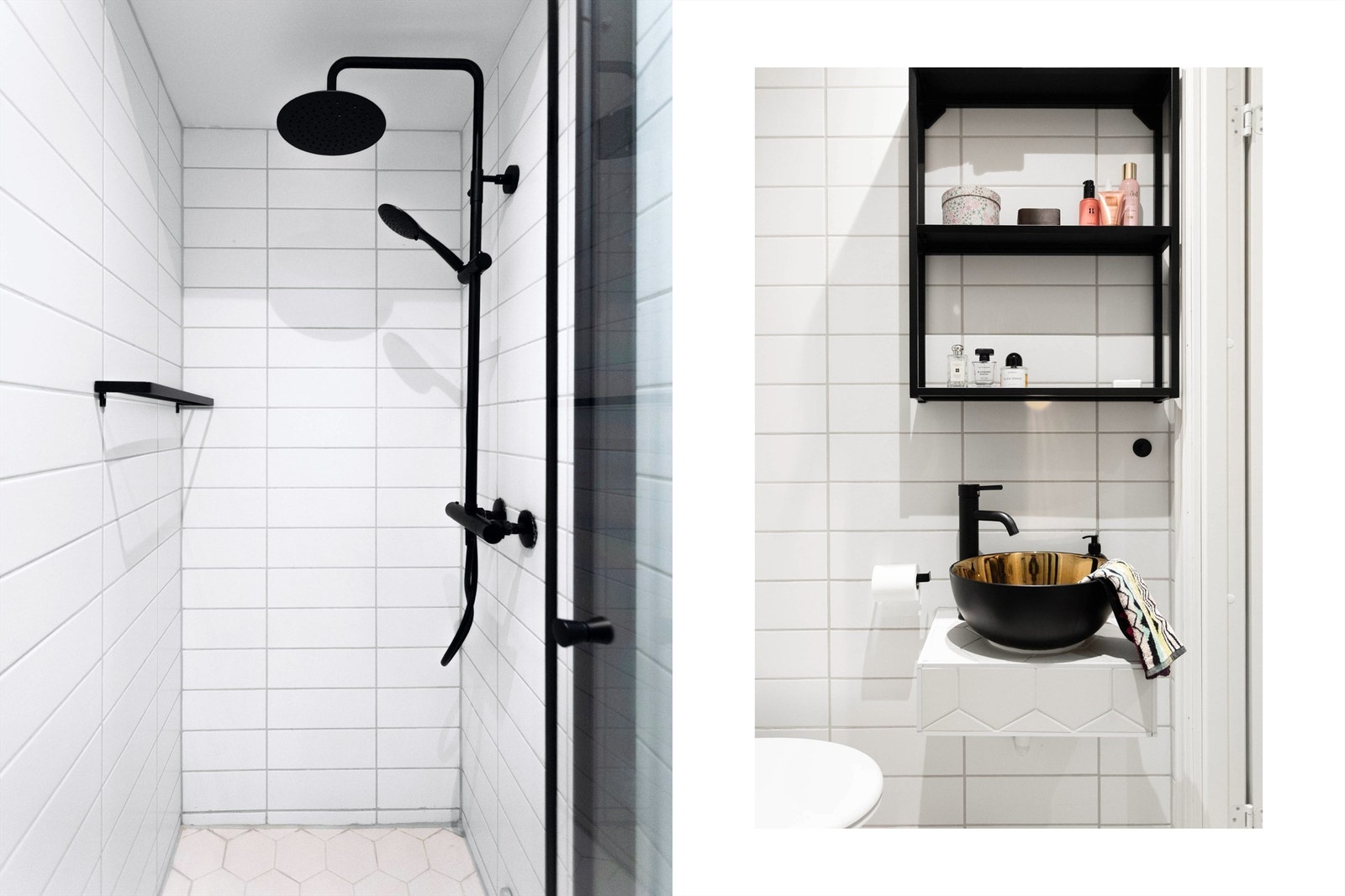 Badet fikk nye gulvfliser i 2022 og er pent flislagt på både gulv og vegger med varme i gulvet. Baderomsinnredningen består av vegghengt servantskap med servant. Galleribilde