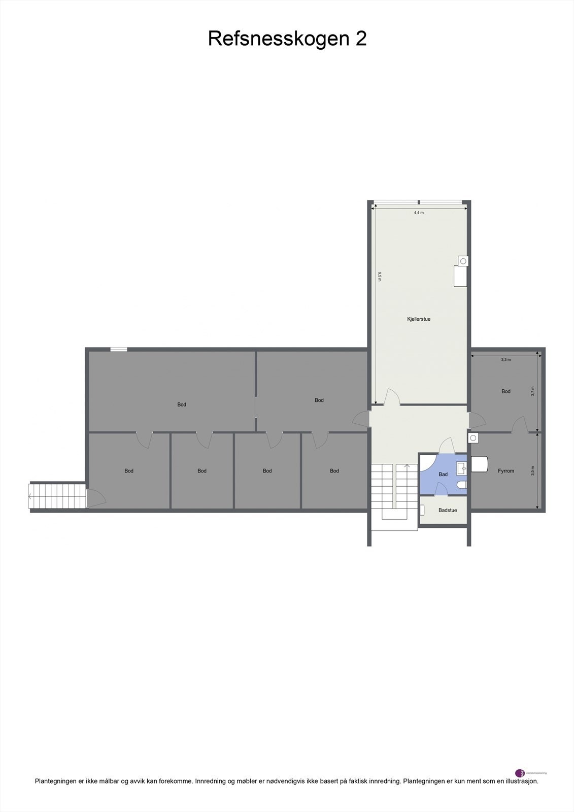 Plantegning kjeller Galleribilde