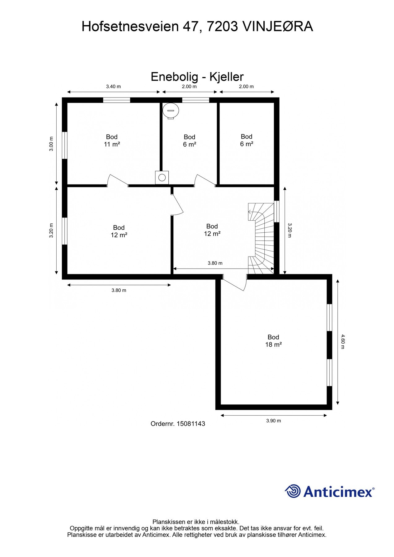 Planskisse - kjelleretasje. Galleribilde