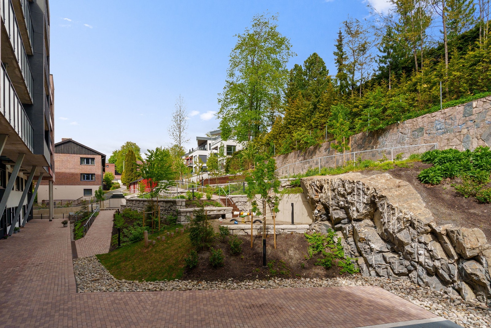 Pent opparbeidede utearealer. Galleribilde