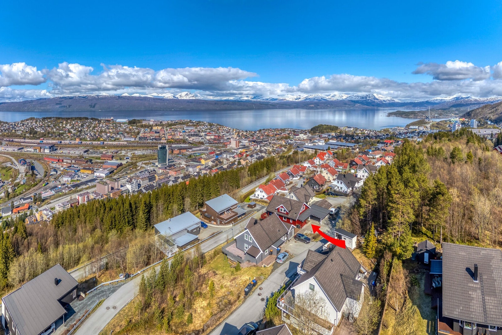 Oversikt over nabolaget Fjellveien/Terrassen. Galleribilde