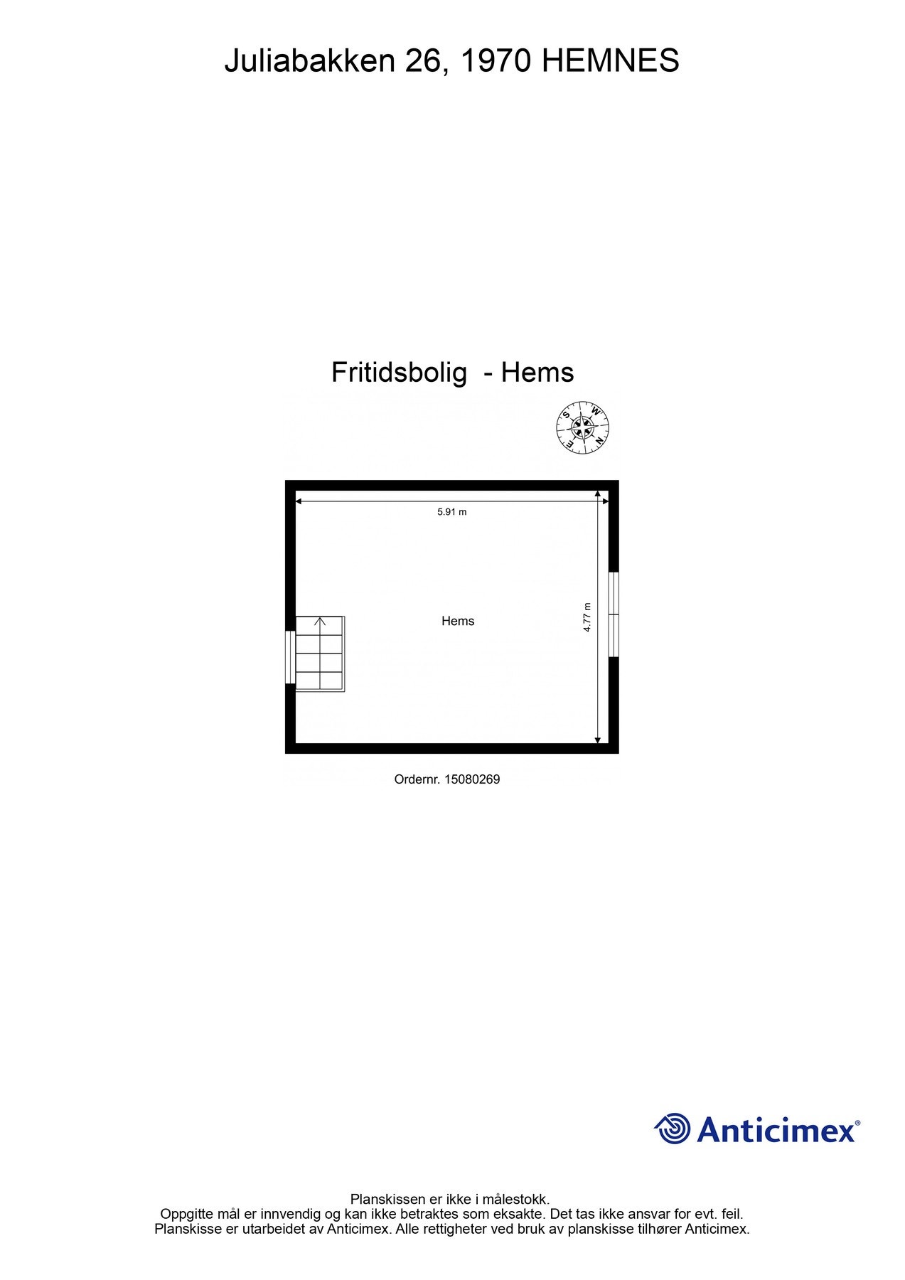 Plantegning av hems. Galleribilde