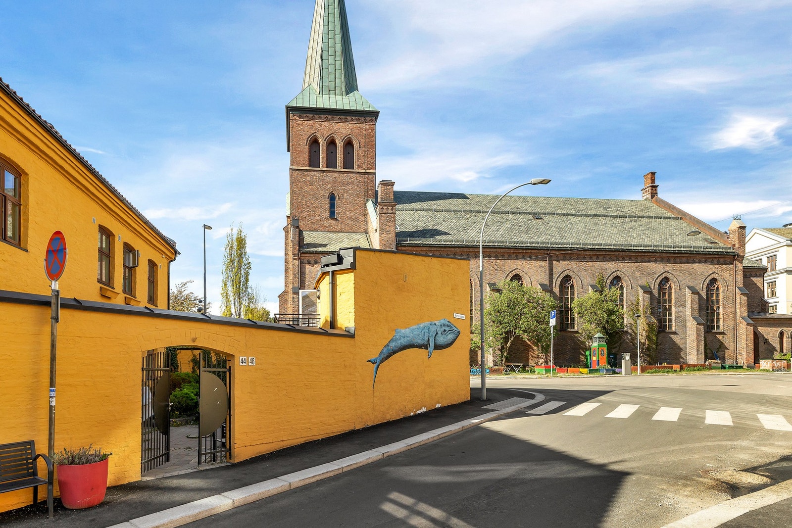 Her bor man sentralt på Idylliske Kampen Galleribilde