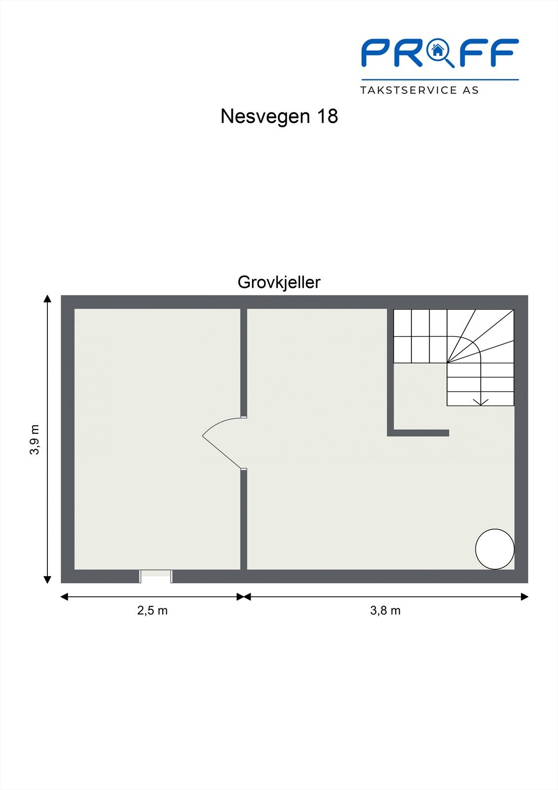 Plantegning - grovkjeller. Galleribilde