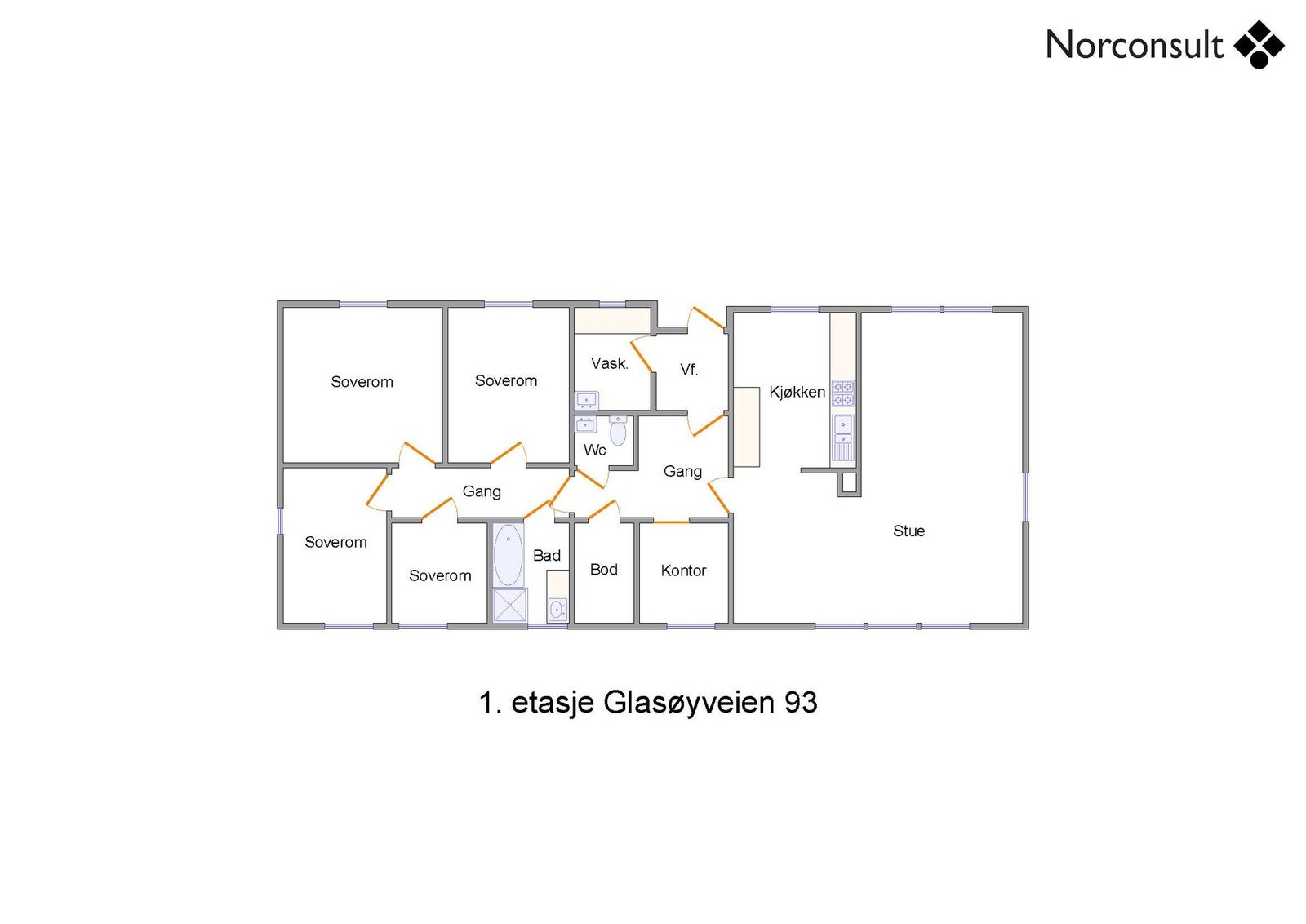 Planskisse - Hovedbolig Galleribilde