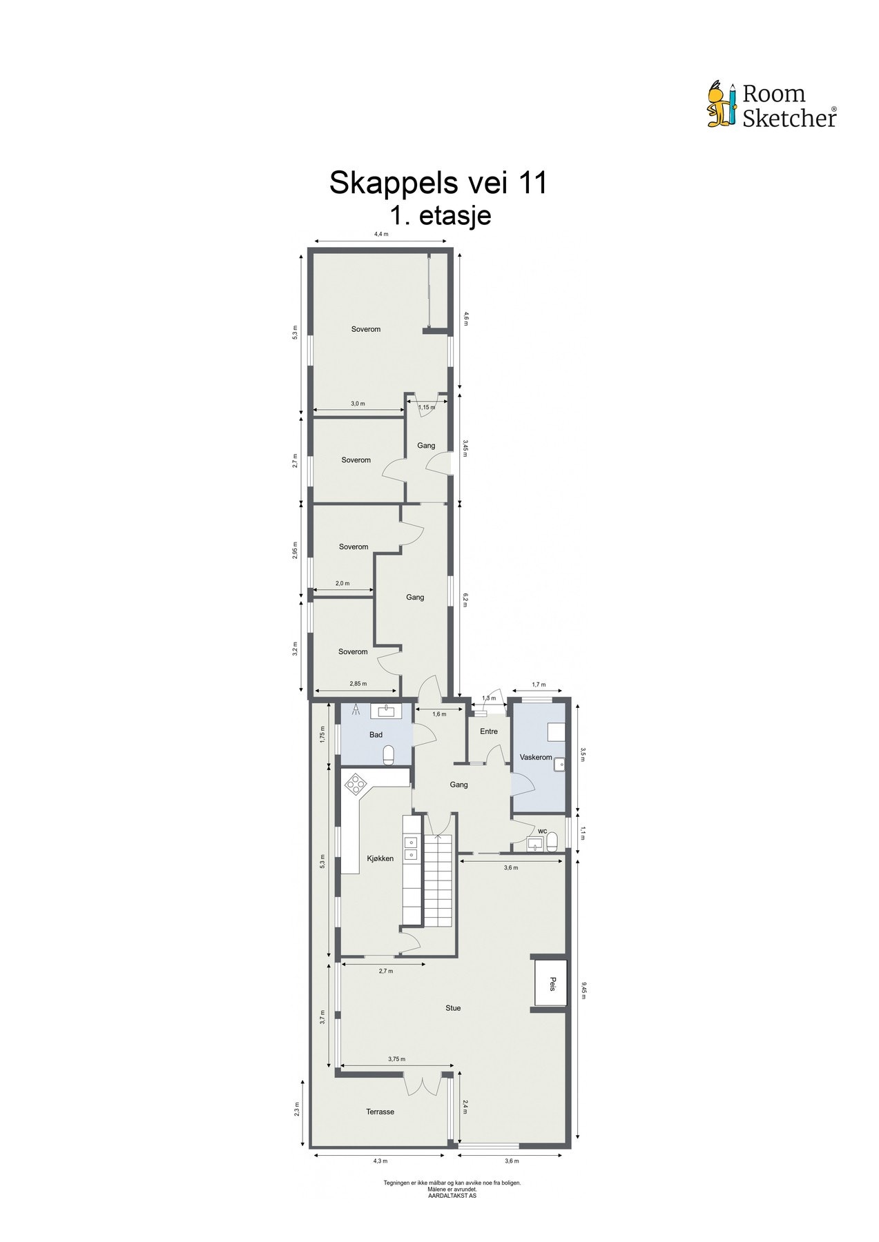 Planskisse første etasje. Galleribilde