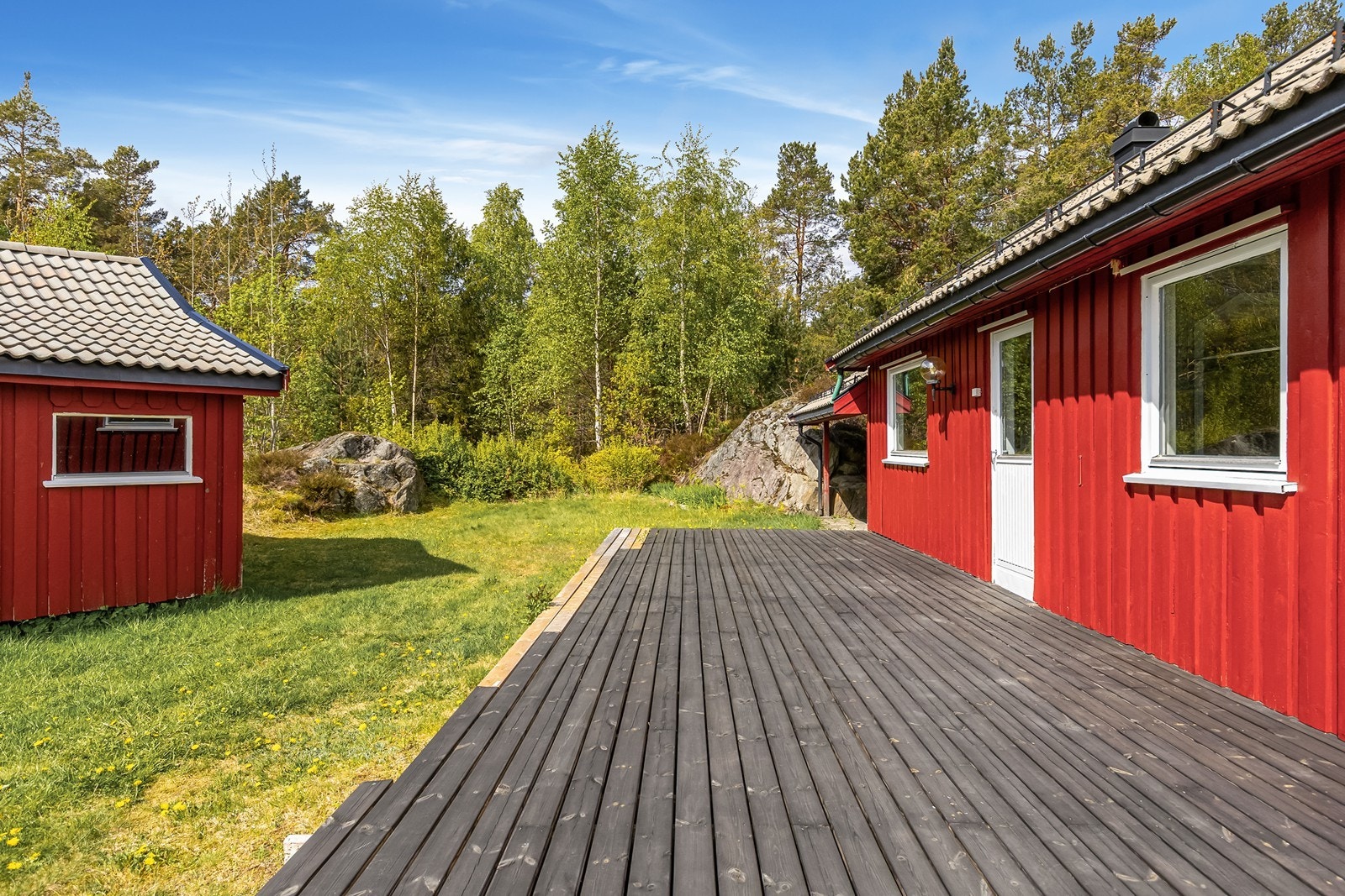 Det er også veranda foran tilbygg. Galleribilde