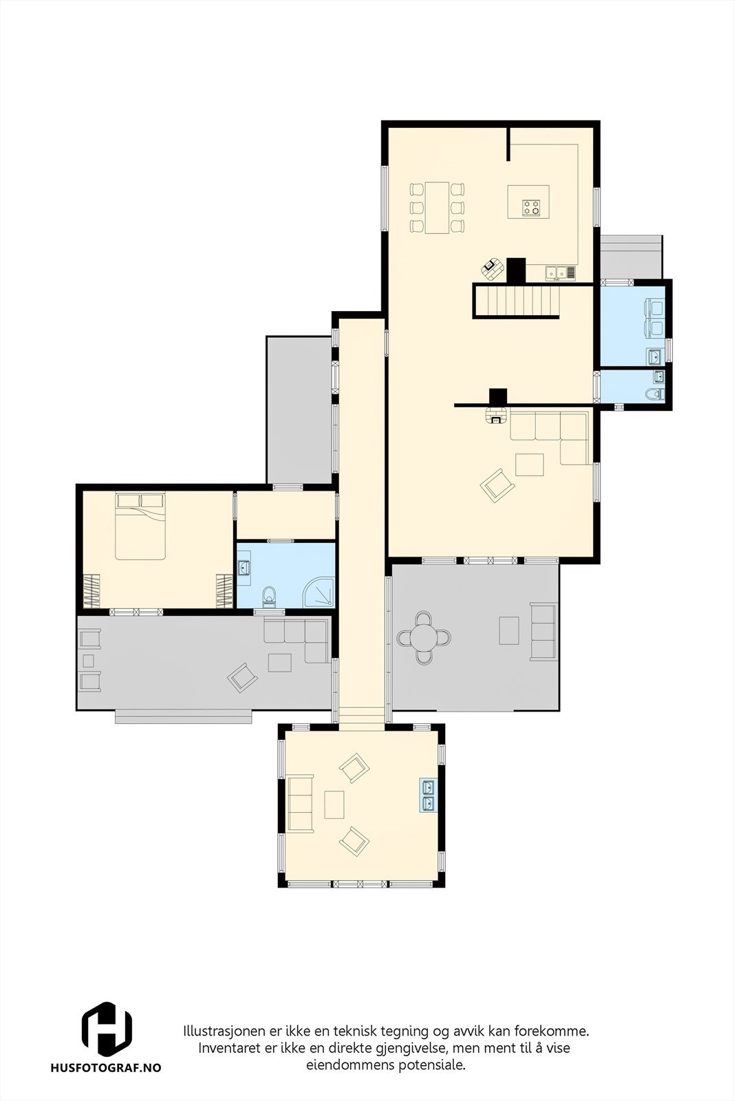 Plantegning 1.etasje Galleribilde