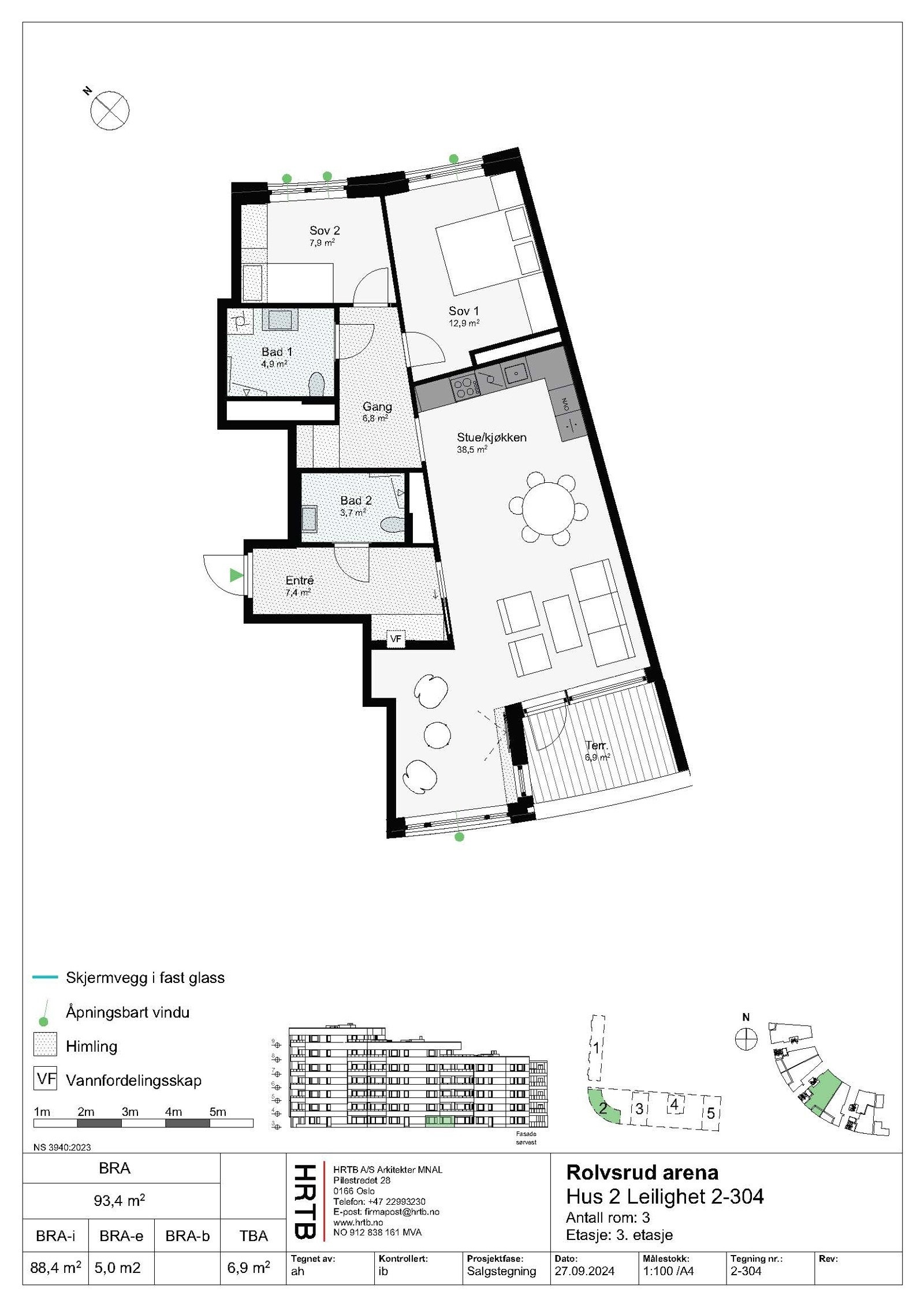 Plantegning - Leilighet 304 Galleribilde
