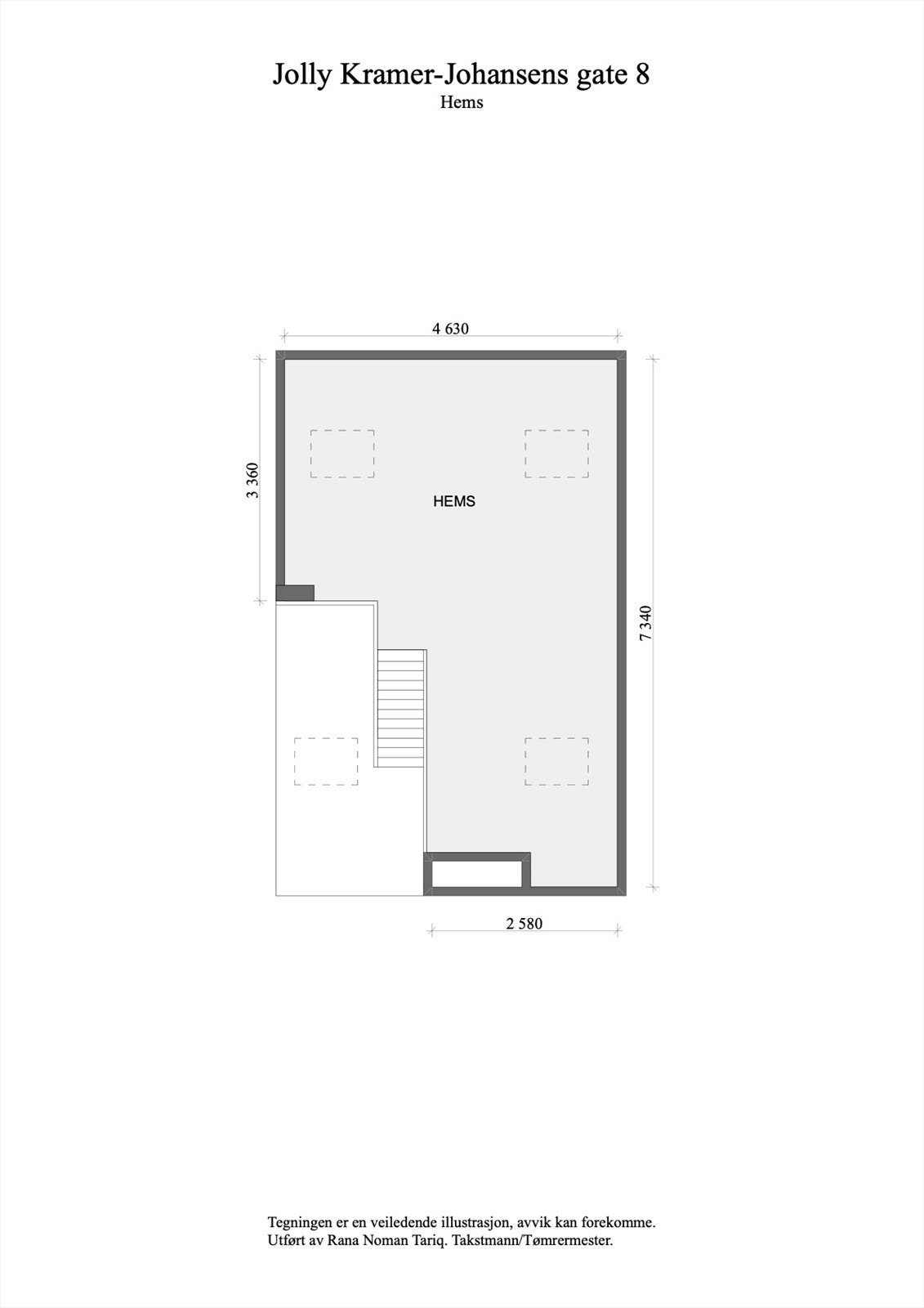 Plantegning hems. Galleribilde