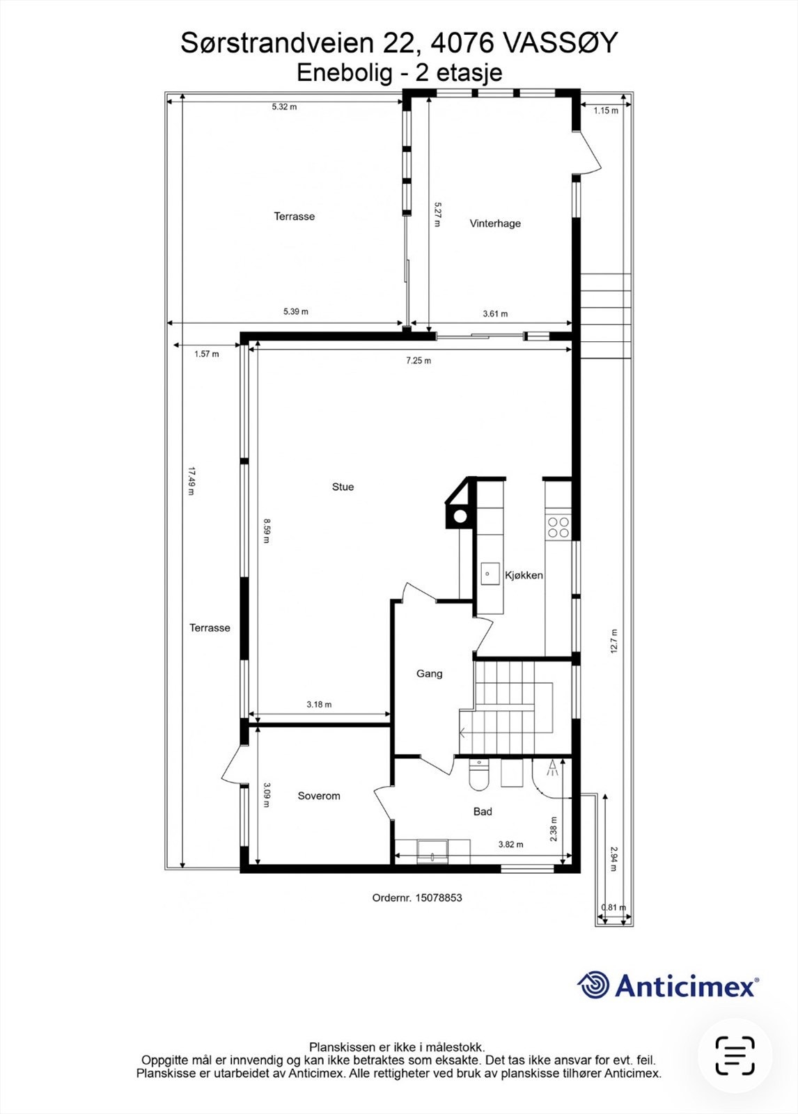 Plantegning 2.etasje Galleribilde