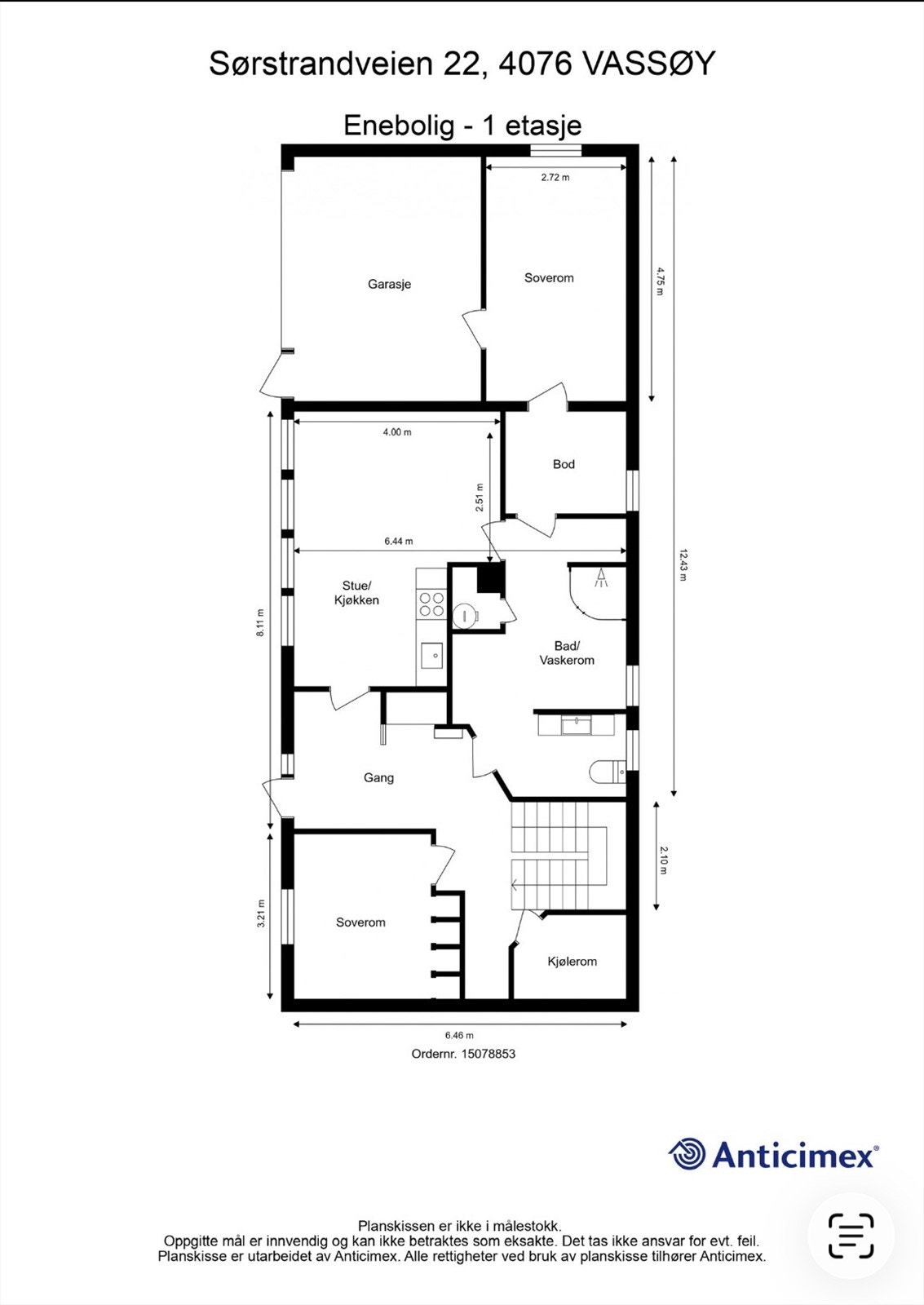 Plantegning sokkeletasje Galleribilde