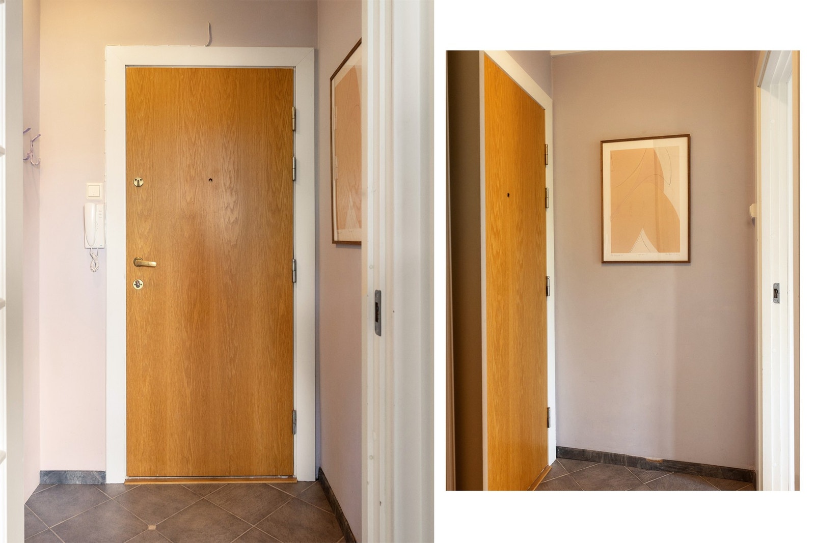 Praktiske fliser i entré. Galleribilde