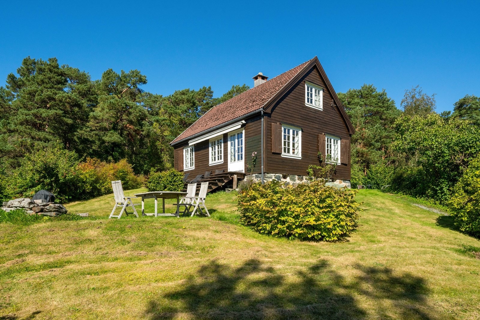 Nydelig uteplass utenfor Kobbahuset sett fra vest. Galleribilde