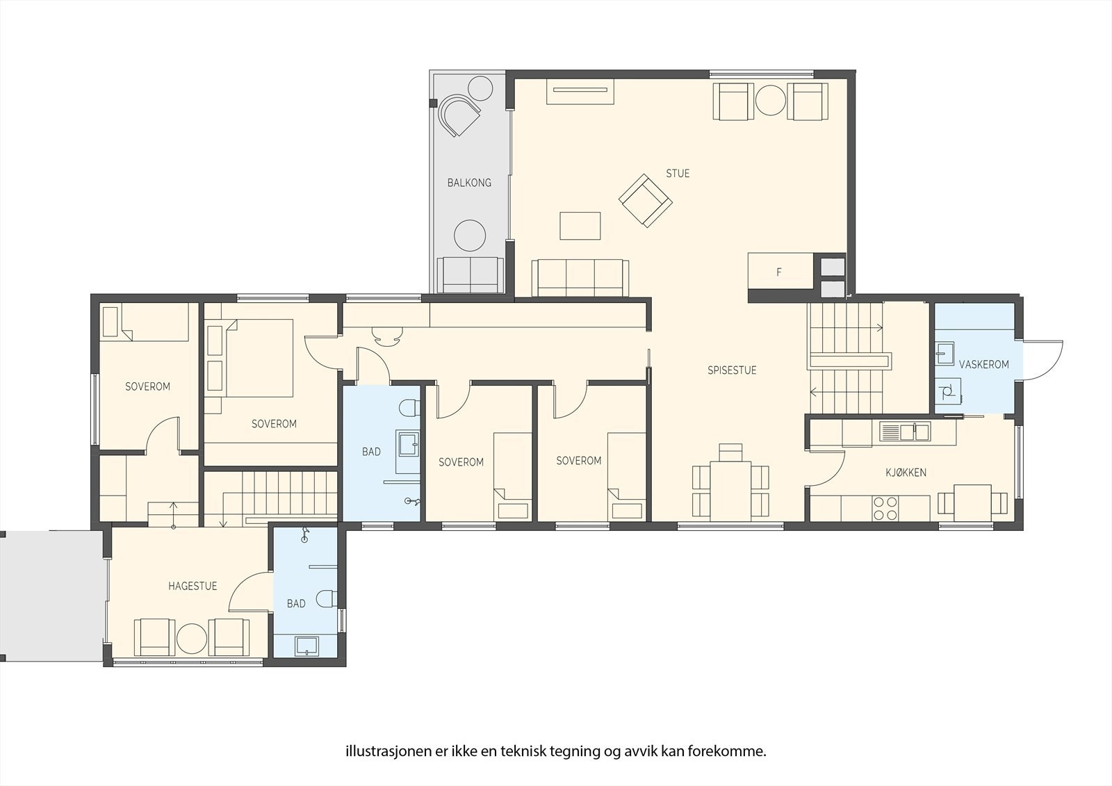 Plantegning 1.etg. Galleribilde