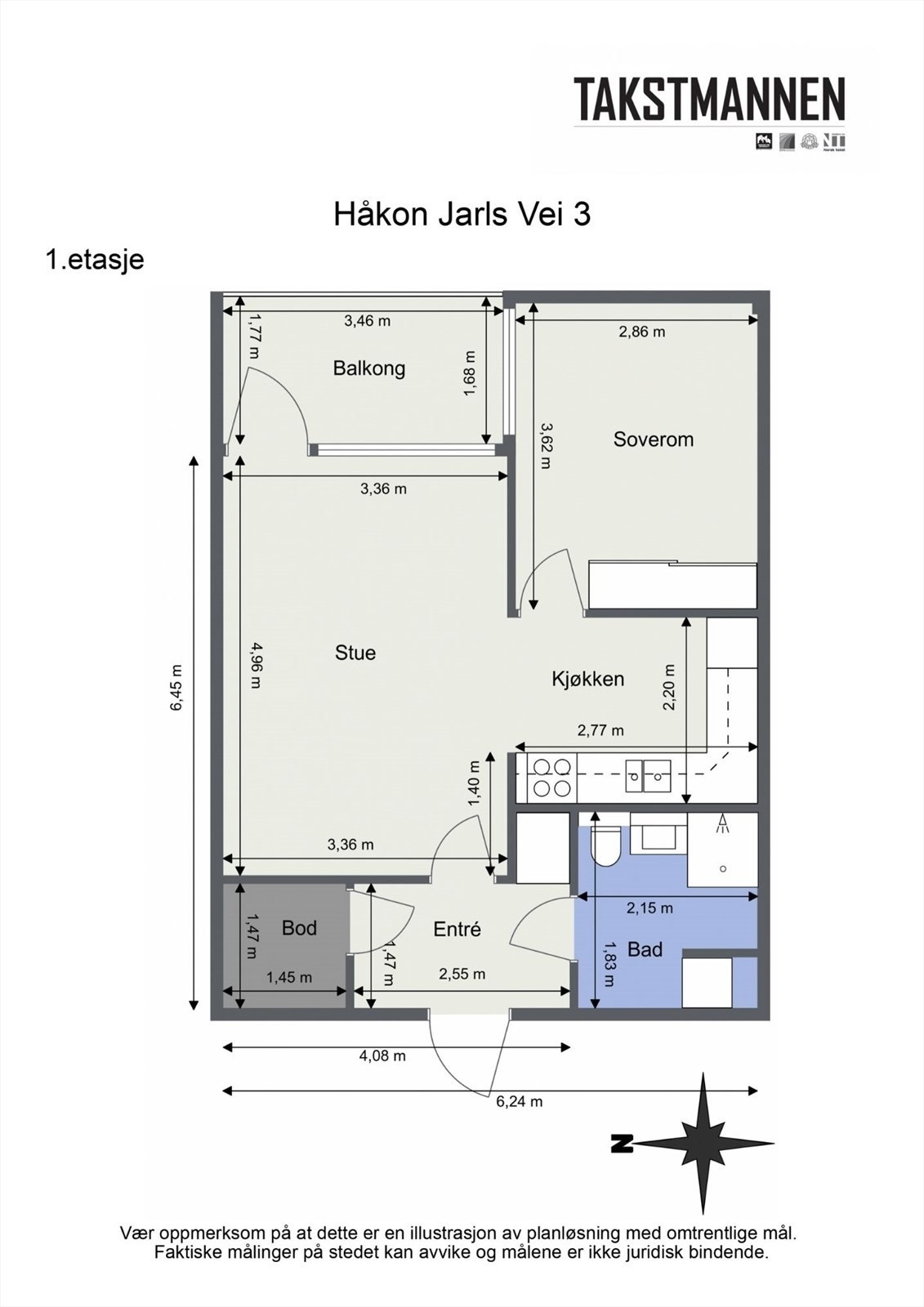 Plantegningen av leiligheten Galleribilde