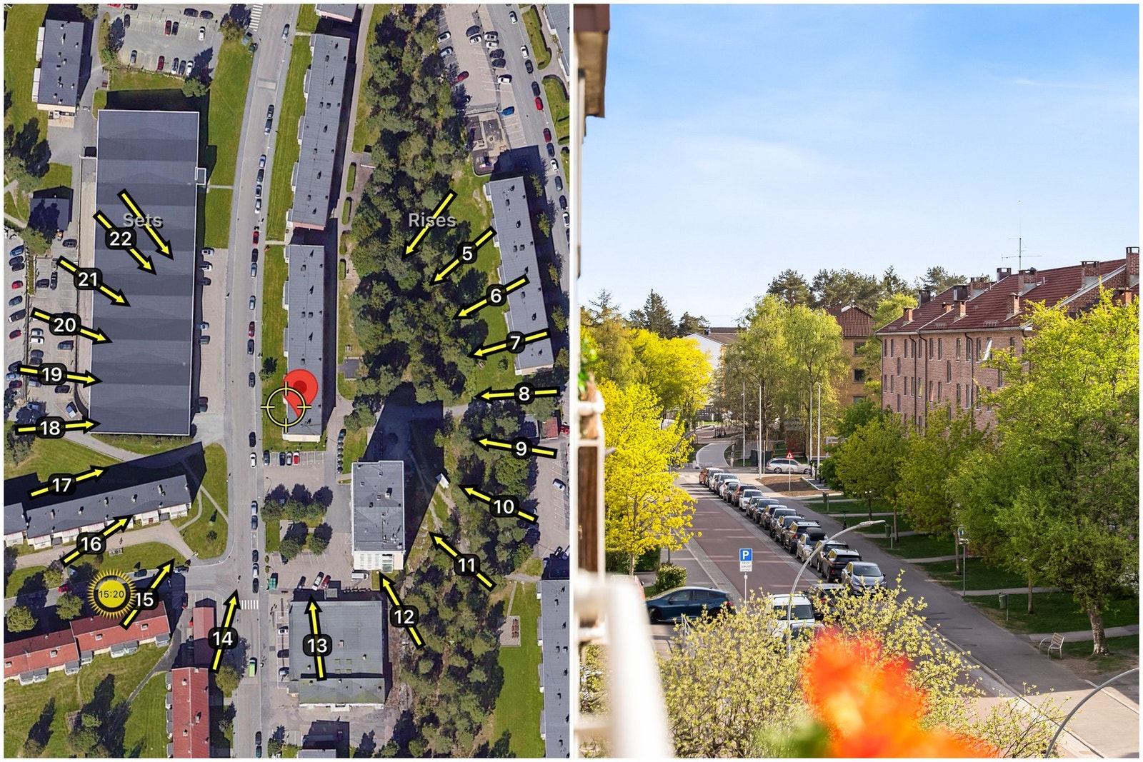 Den vestvendte beliggenheten sørger for meget gode solforhold på balkongen. Balkongene ble oppusset i 2016/17 i regi av borettslaget. Galleribilde