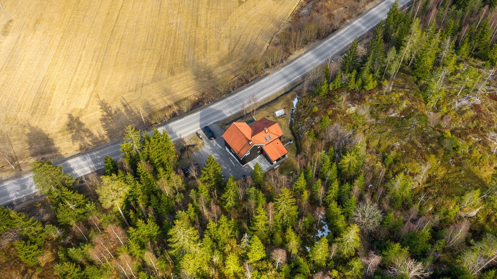 Oversiktsfoto over eiendommen. Galleribilde