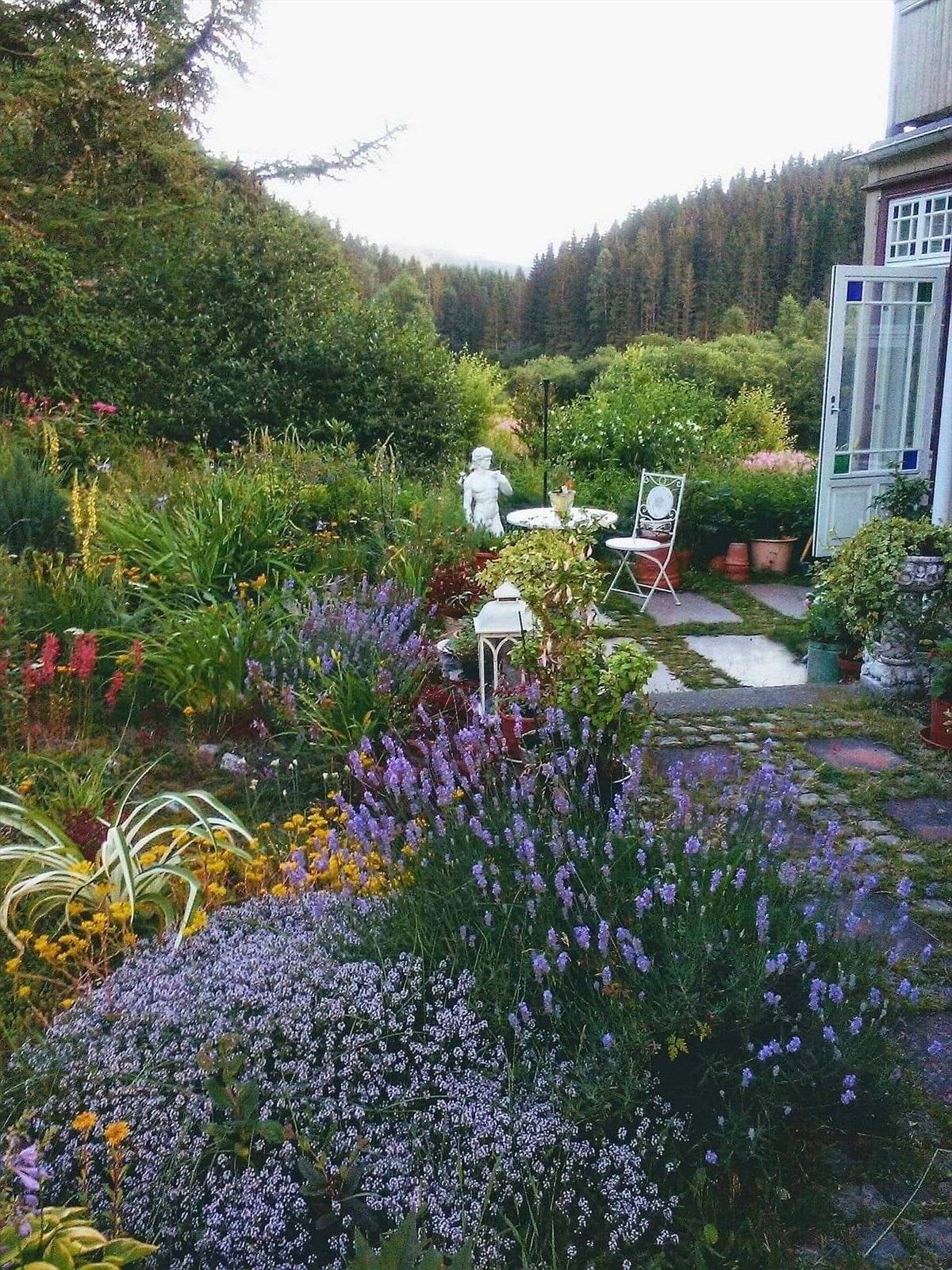 Det bugner av blomster i bedene. Galleribilde