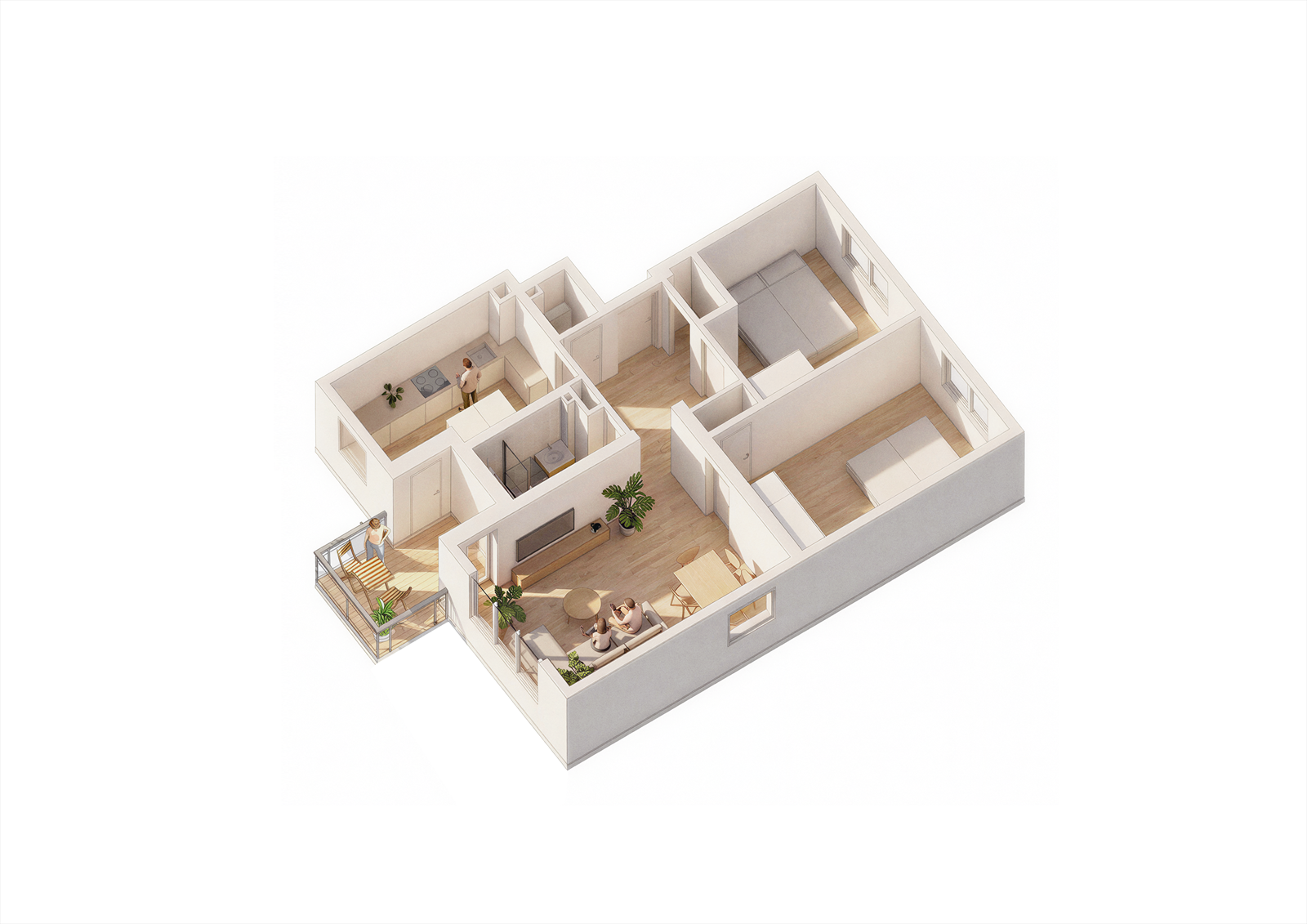 Plantegning. 3D illustrasjon. Galleribilde