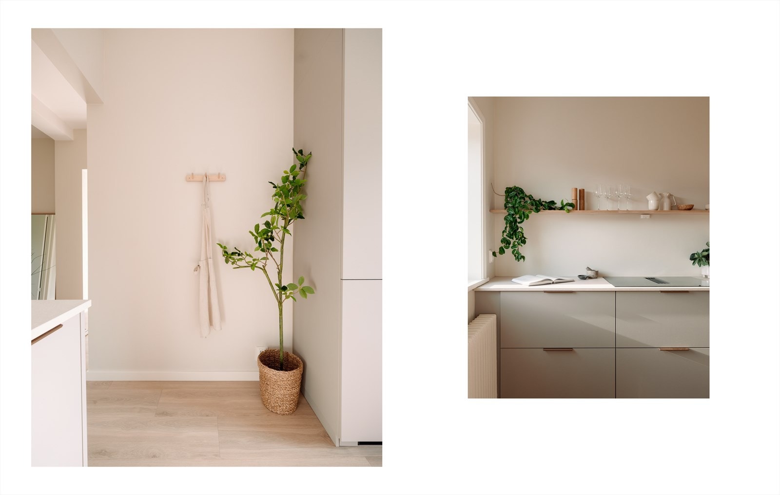 Rommet byr på gode oppbevaringsmuligheter med rikelig plass i både skuffer og skap. Galleribilde