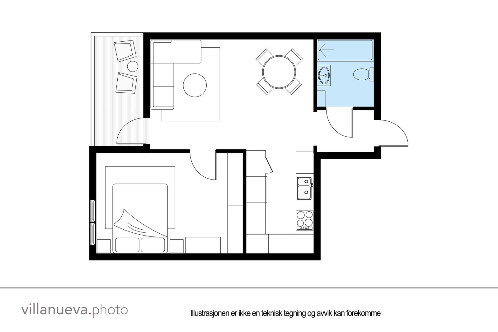 Planskisse - ikke målbar. Avvik kan forekomme. Galleribilde