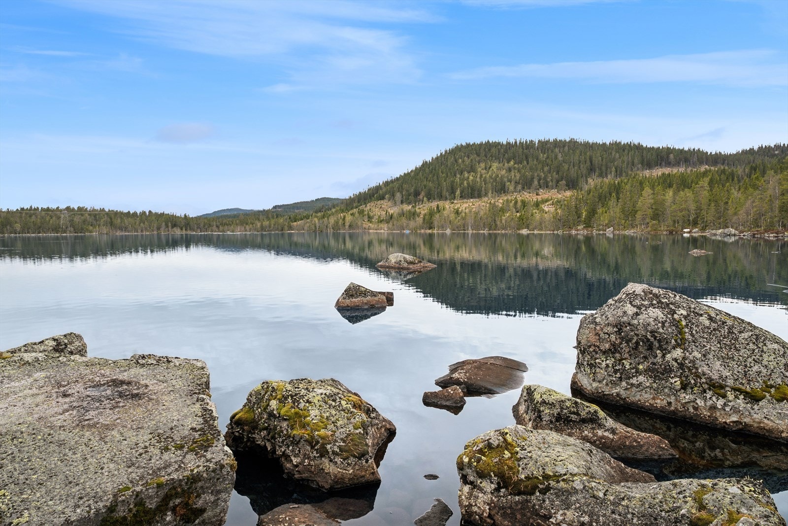 Bilde er tatt fra Steinsjøen, ca. 300 meter fra hytta! Galleribilde