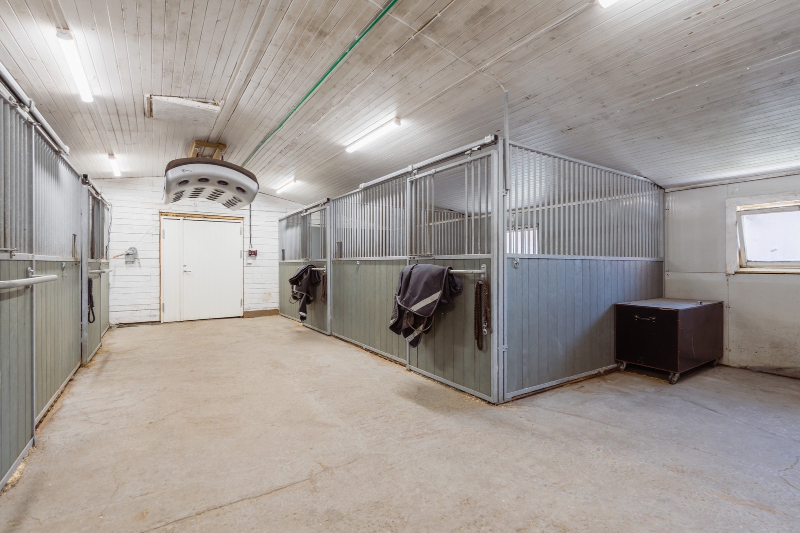 God plass, og muligheter for å utvide med flere stallbokser. Solarium medfølger. Galleribilde