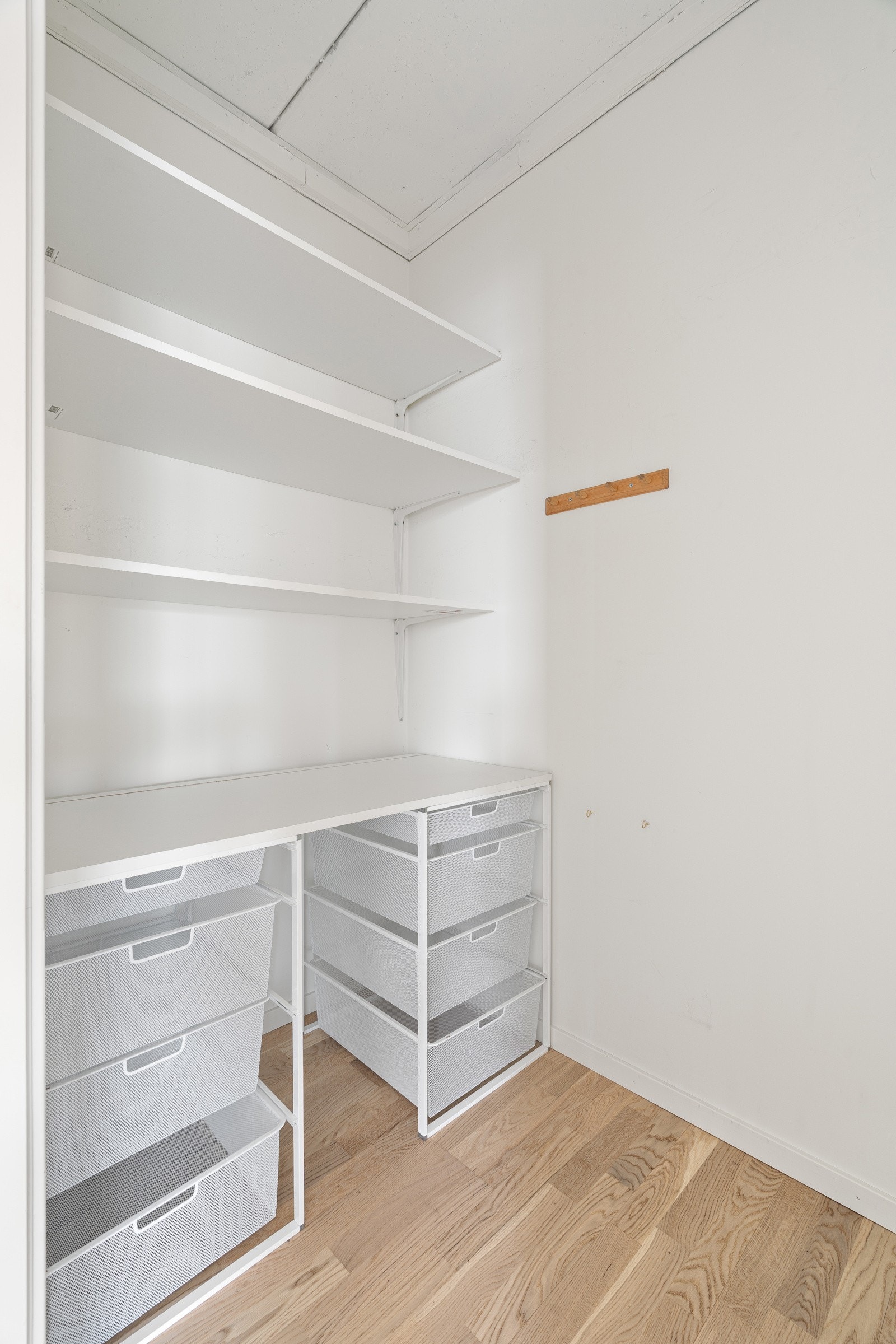 Her er det god plass til å etablere garderobeløsninger.