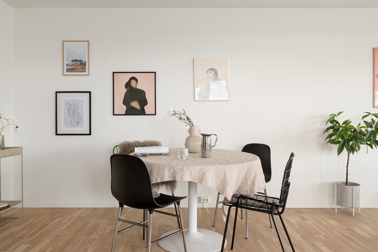 God plass til spisebord.