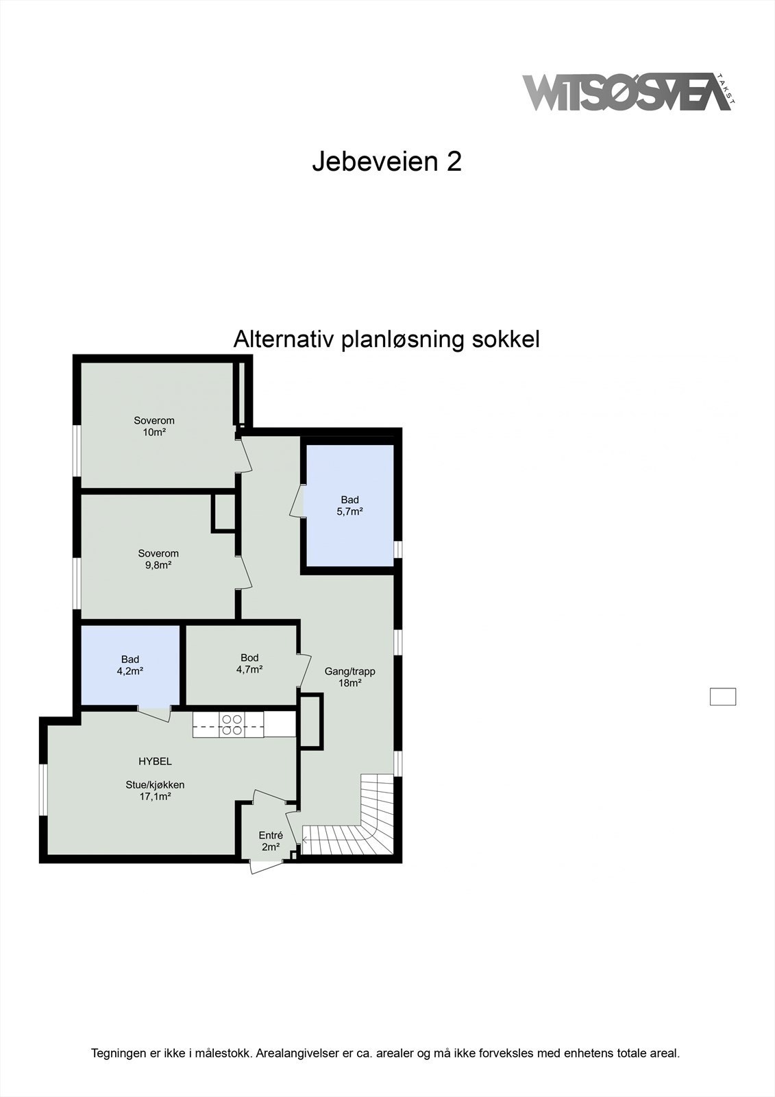 Alternativ planløsning sokkel Galleribilde