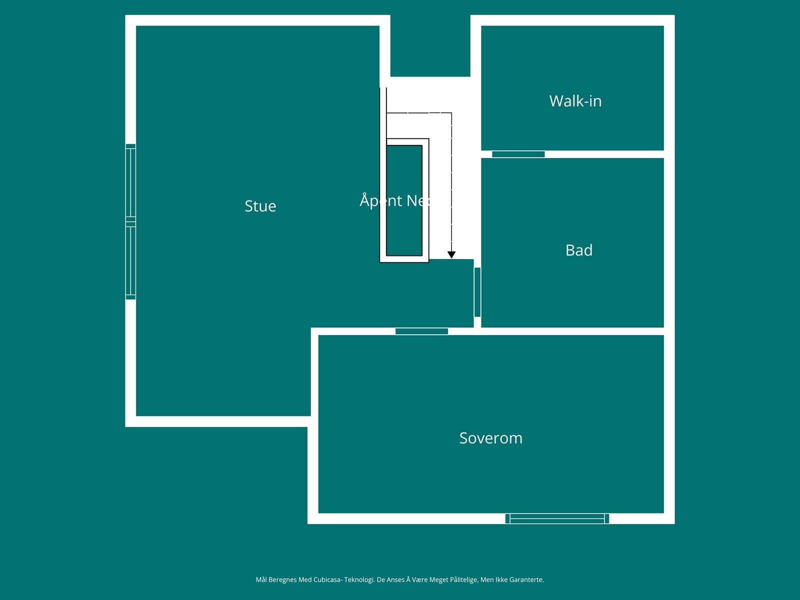Planskisse tredje etasje. (Walk-in er Walk in/Bod) Galleribilde