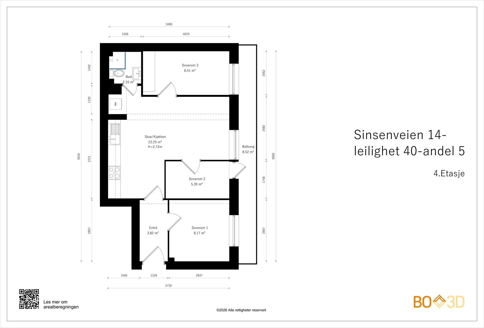 Takstmannens planskisse, avvik kan forekomme. Galleribilde