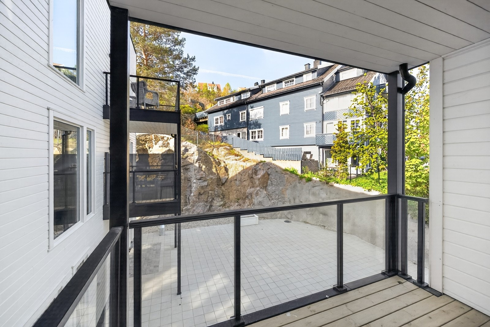 Balkongen er 7 kvm og er overbygd Galleribilde
