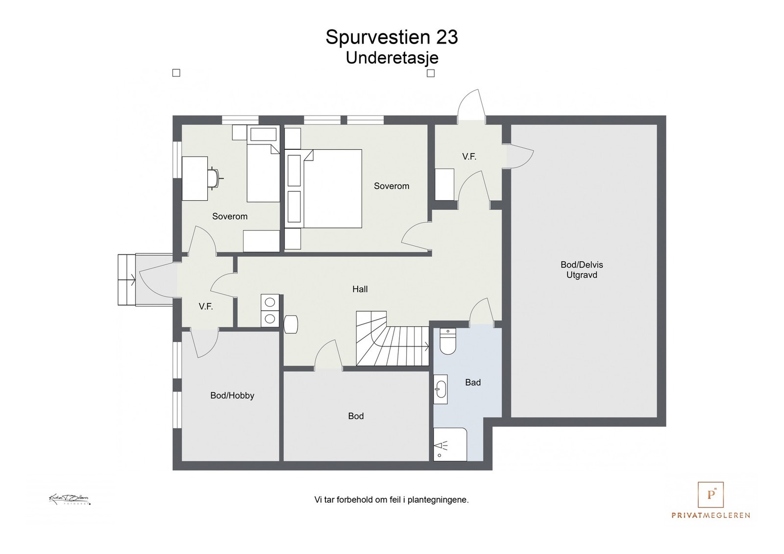 Plantegning underetasje Galleribilde