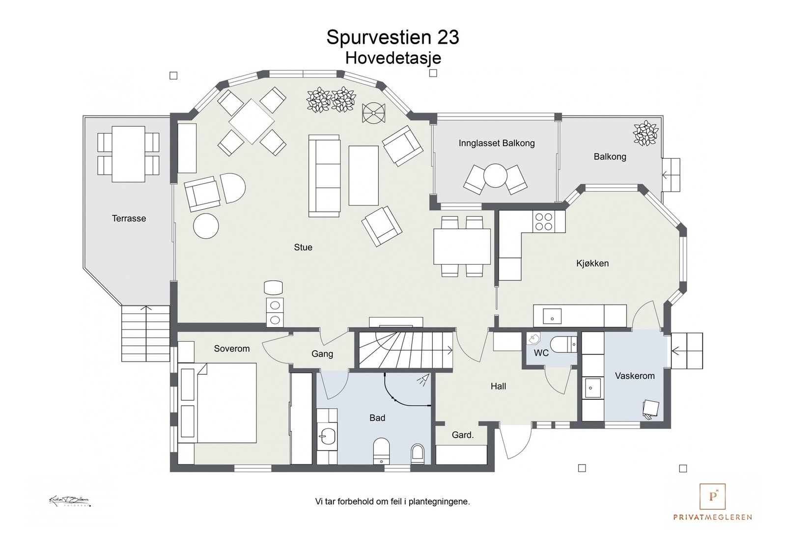 Plantegning hovedetasje Galleribilde