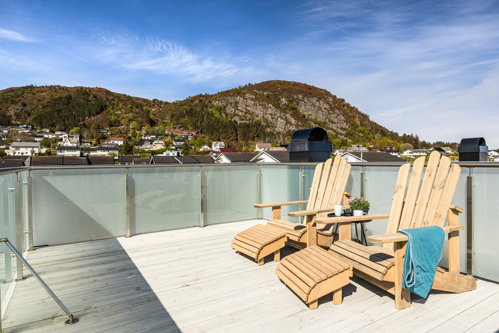 Takterrasse med panorama utsikt Galleribilde