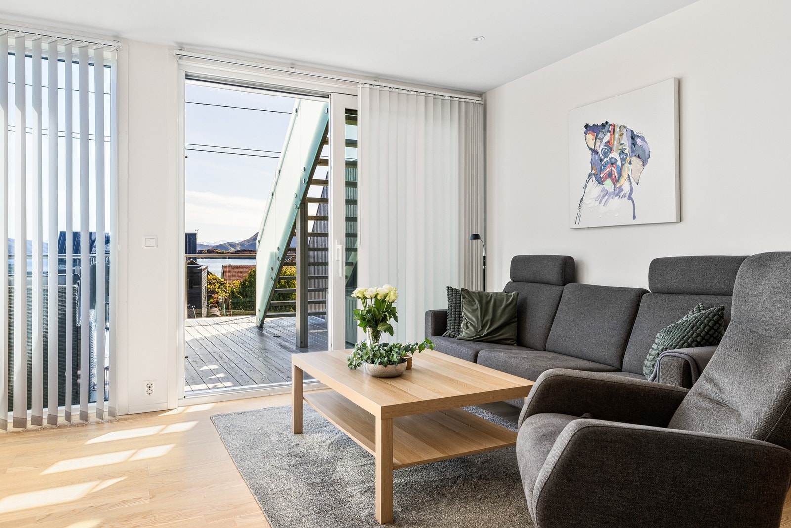 Utgang til terrassen Galleribilde