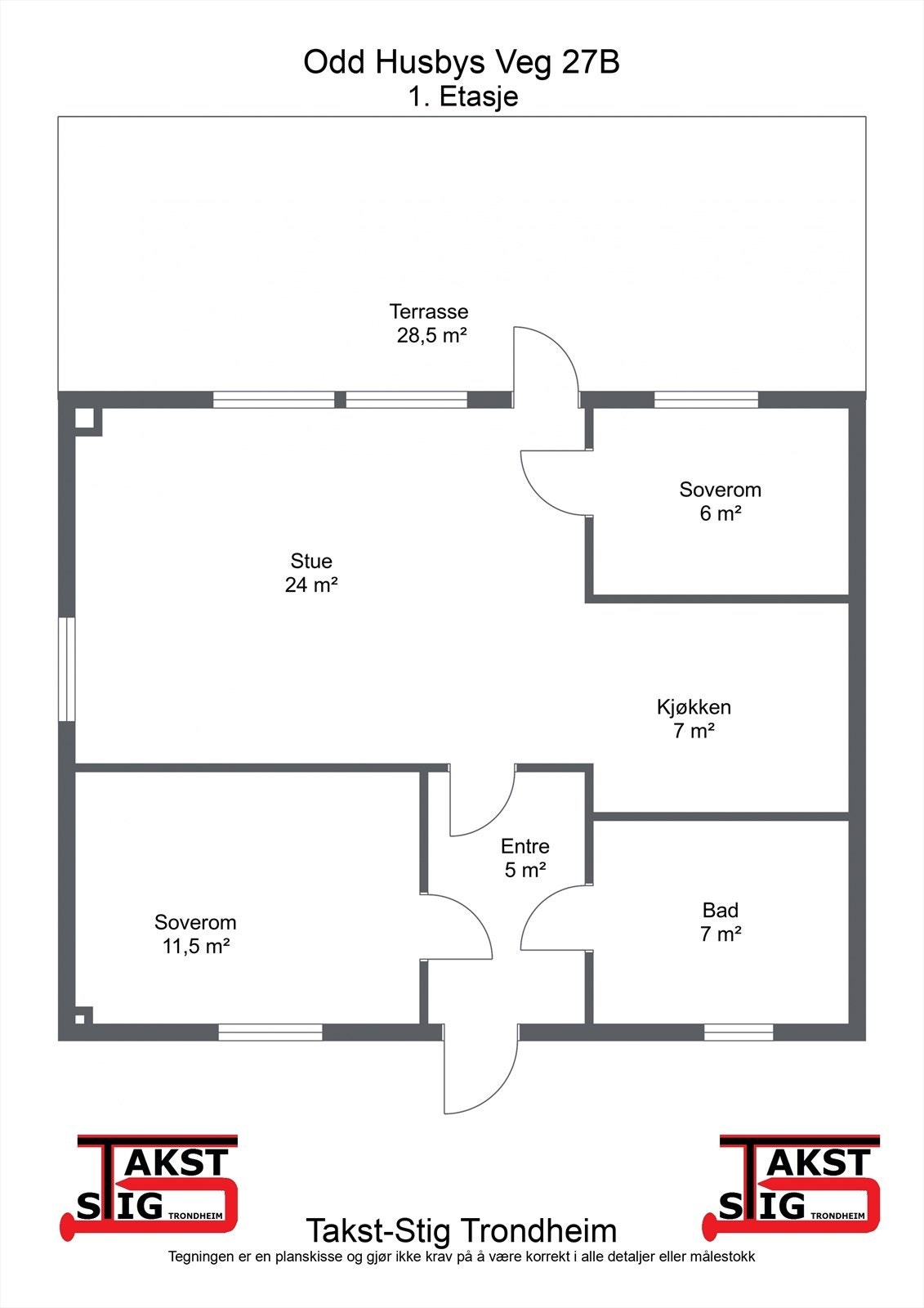 Planskisse Odd Husbys veg 27B Galleribilde