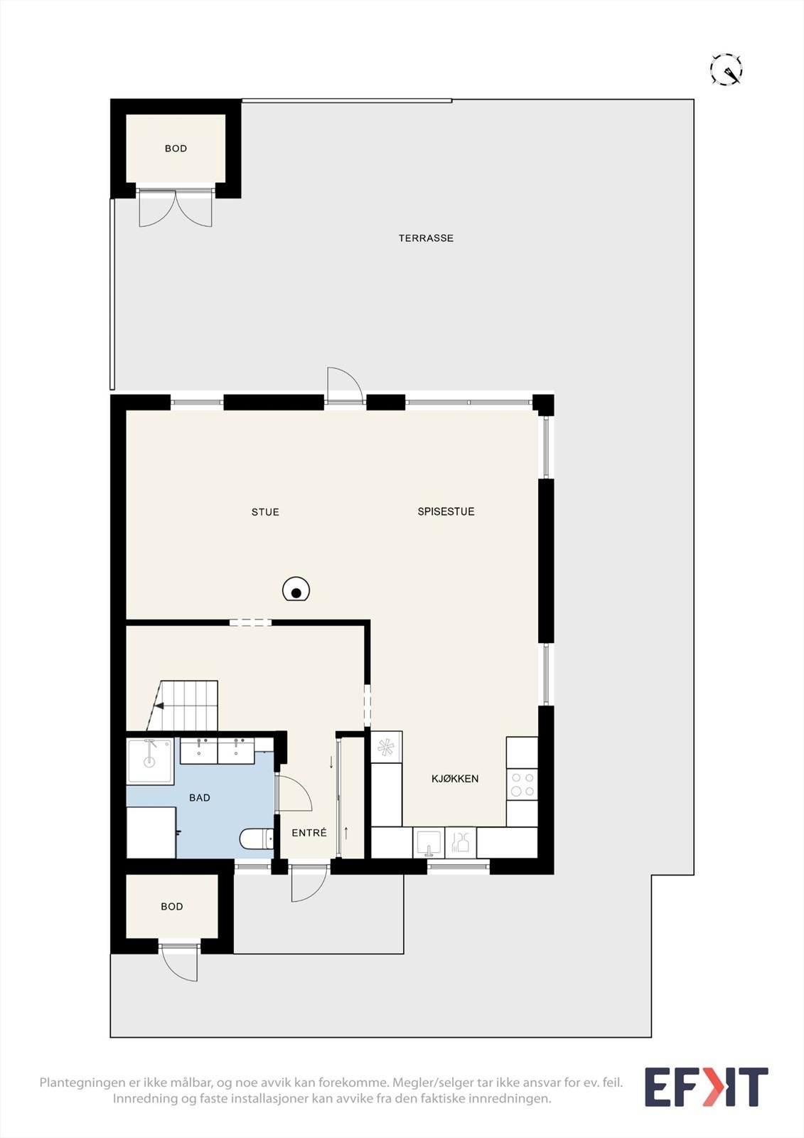 Plantegning 1. etasje Galleribilde