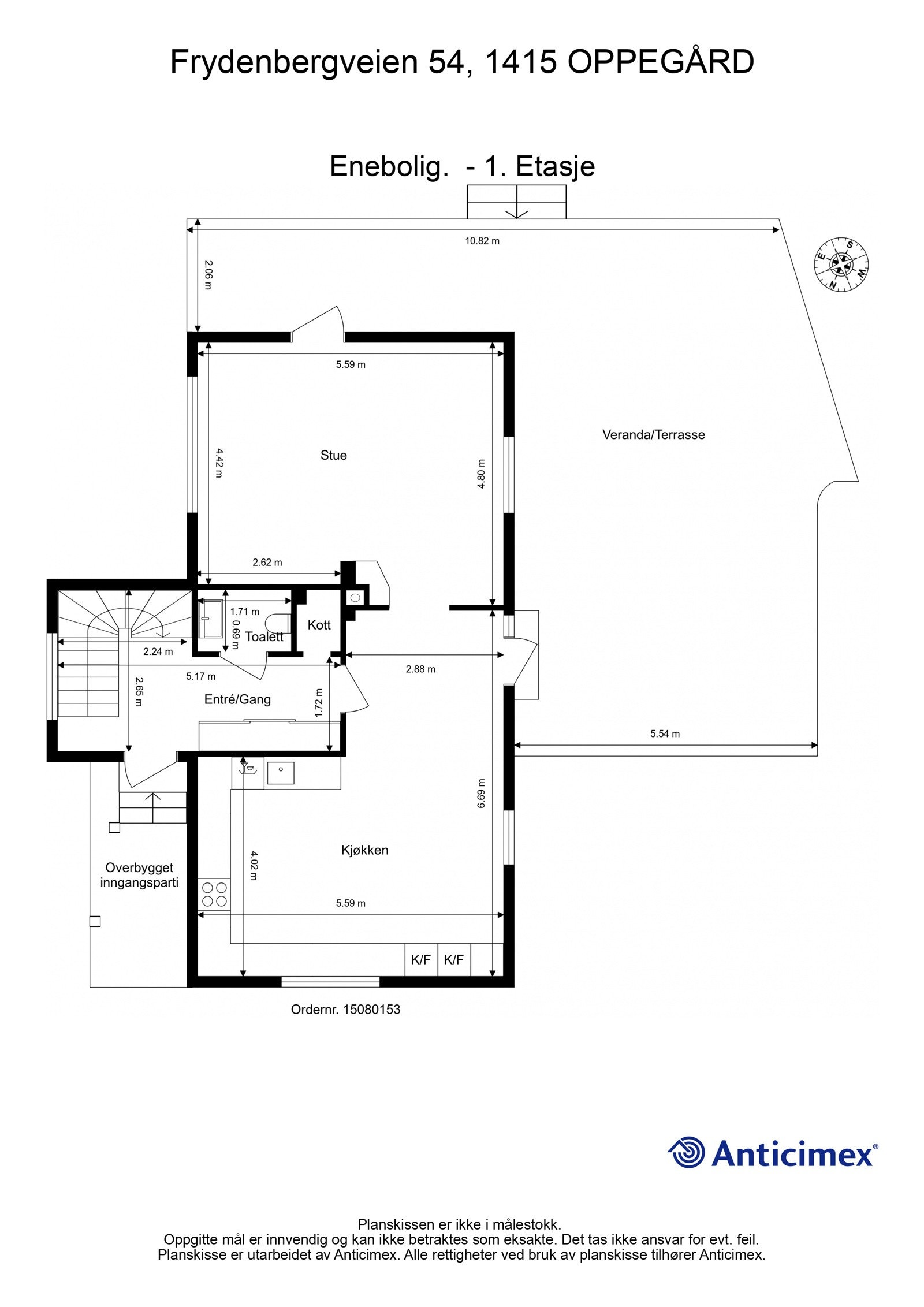 Plantegning 1. etasje Galleribilde