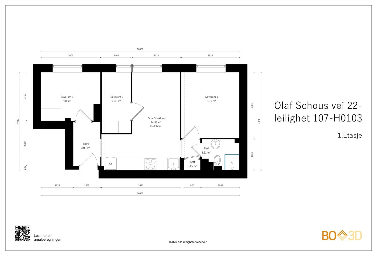 Takstmannens planskisse, avvik kan forekomme. Galleribilde