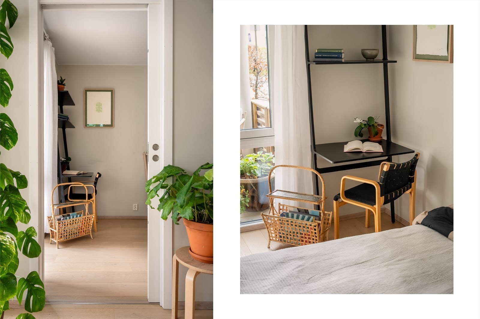 Dagens eier har laget til en hyggelig kontorkrok. Galleribilde