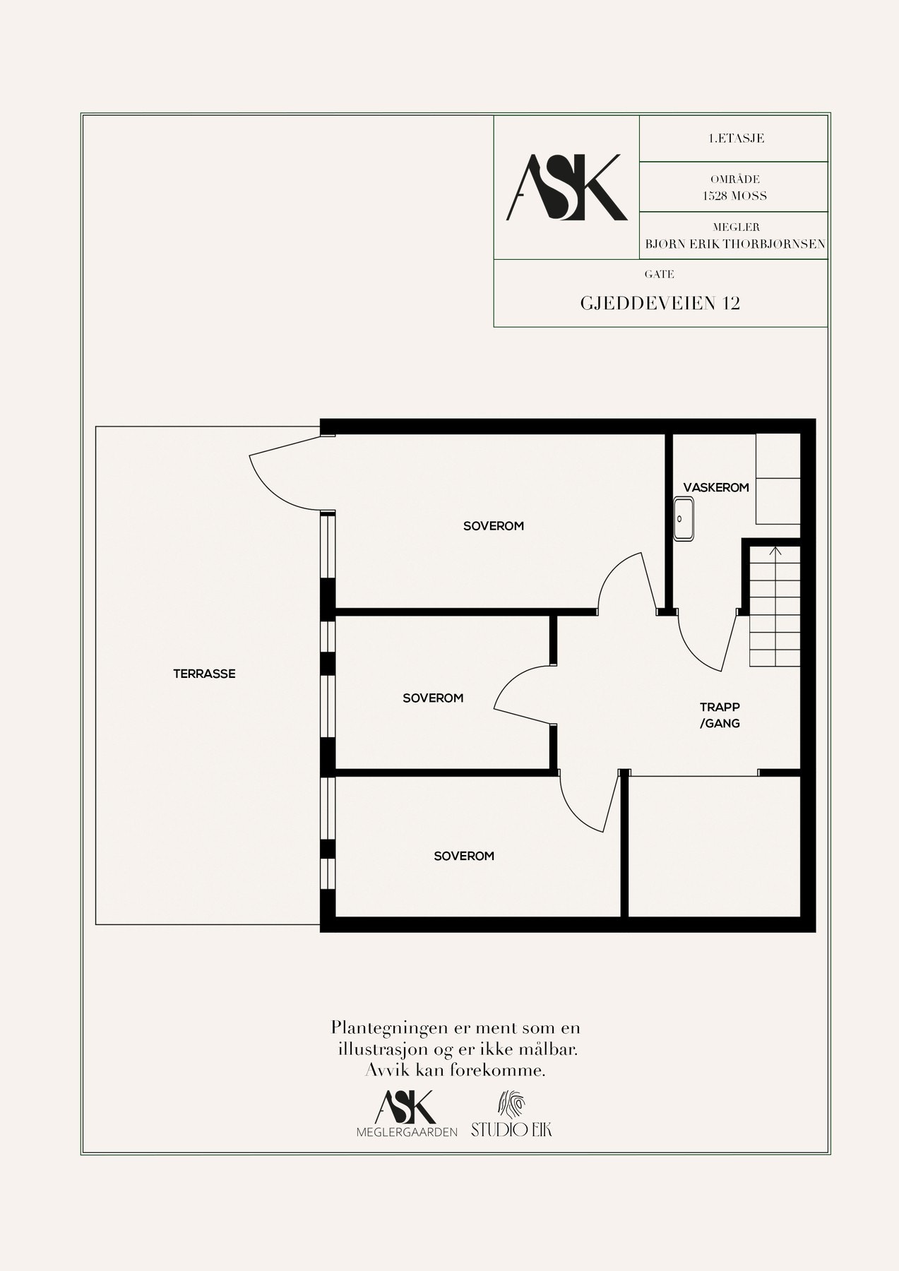 Planskisse 1. etasje Galleribilde
