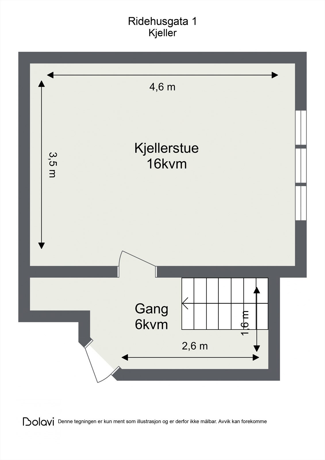 Planløsning (egen kjeller) Galleribilde