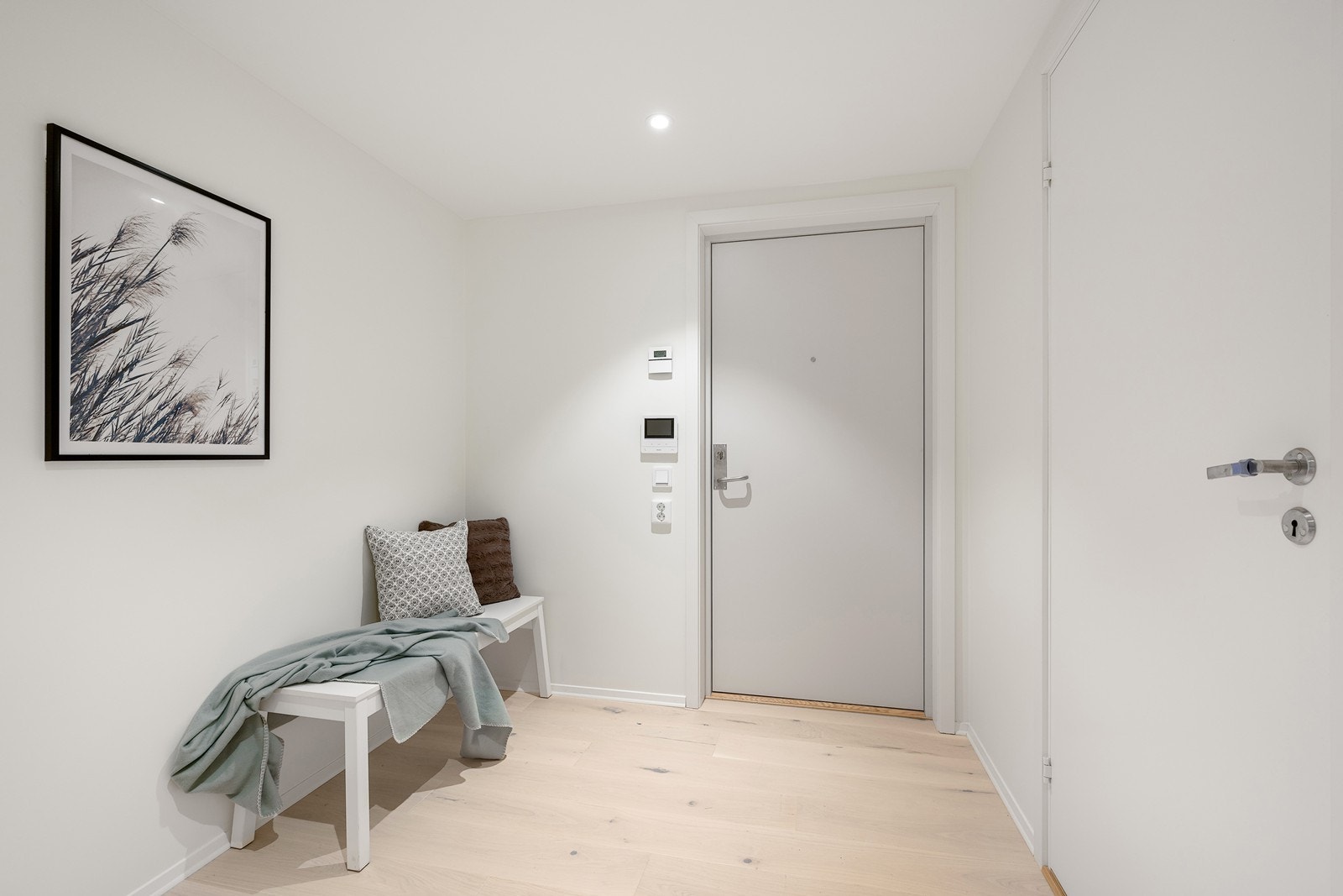 Entréen er lys og romslig - med god plass til garderobeløsing. I tillegg er det direkte adkomst til en praktisk bod. Galleribilde